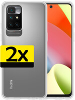 LUQ LUQ Xiaomi Redmi 10 2022 Hoesje Siliconen - Transparant - 2 PACK