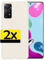LUQ LUQ Xiaomi Redmi Note 11s Hoesje Siliconen - Wit - 2 PACK