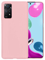 LUQ LUQ Xiaomi Redmi Note 11s Hoesje Siliconen - Lichtroze