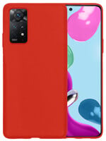 LUQ LUQ Xiaomi Redmi Note 11s Hoesje Siliconen - Rood