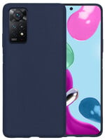 LUQ LUQ Xiaomi Redmi Note 11s Hoesje Siliconen - Donkerblauw