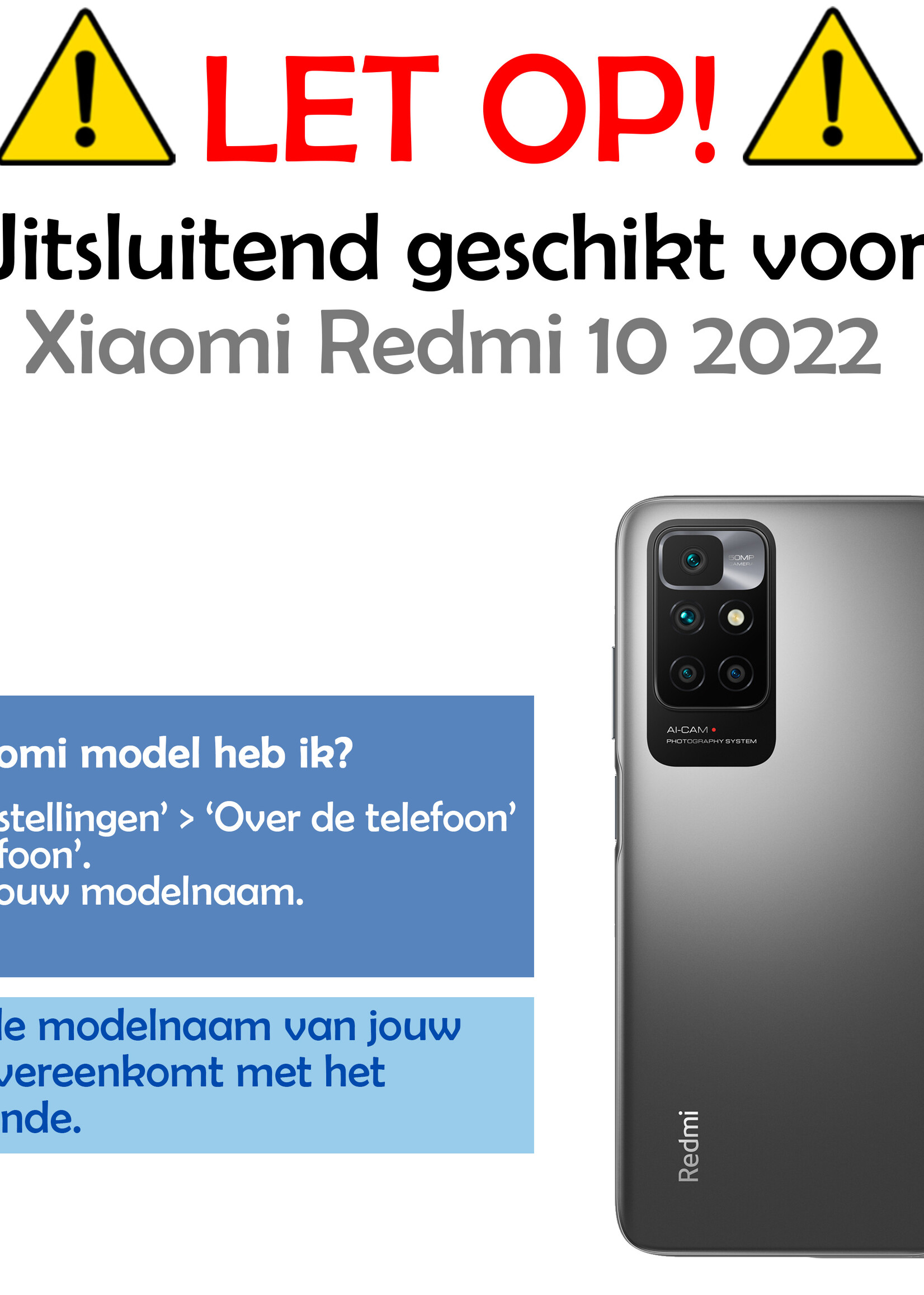 LUQ Hoesje Geschikt voor Xiaomi Redmi 10 2022 Hoesje Shockproof Case Siliconen Met Screenprotector - Hoes Geschikt voor Xiaomi Redmi 10 2022 Hoes Cover Siliconen - Transparant