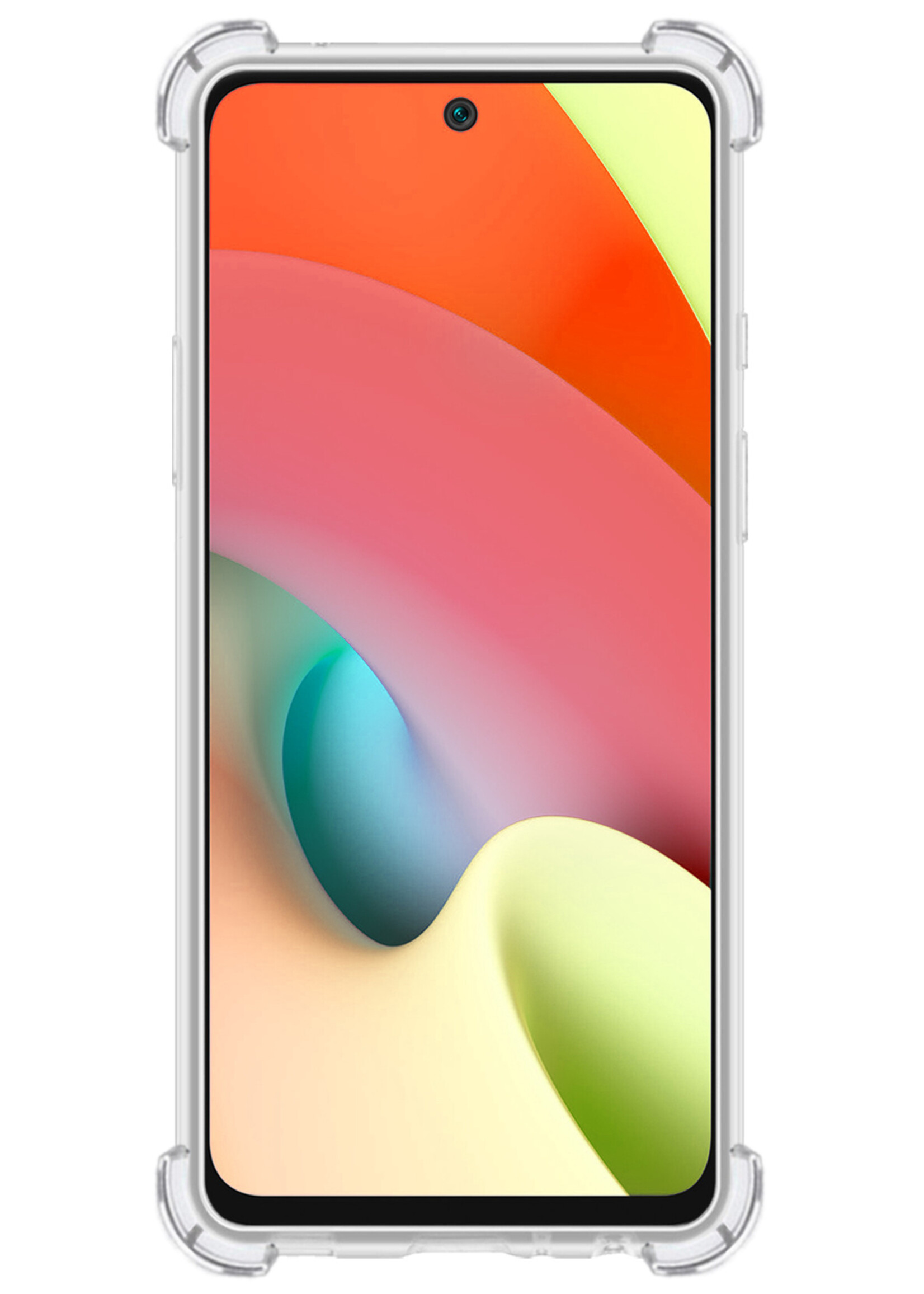LUQ Hoesje Geschikt voor Xiaomi Redmi 10 2022 Hoesje Shockproof Case Siliconen Met Screenprotector - Hoes Geschikt voor Xiaomi Redmi 10 2022 Hoes Cover Siliconen - Transparant
