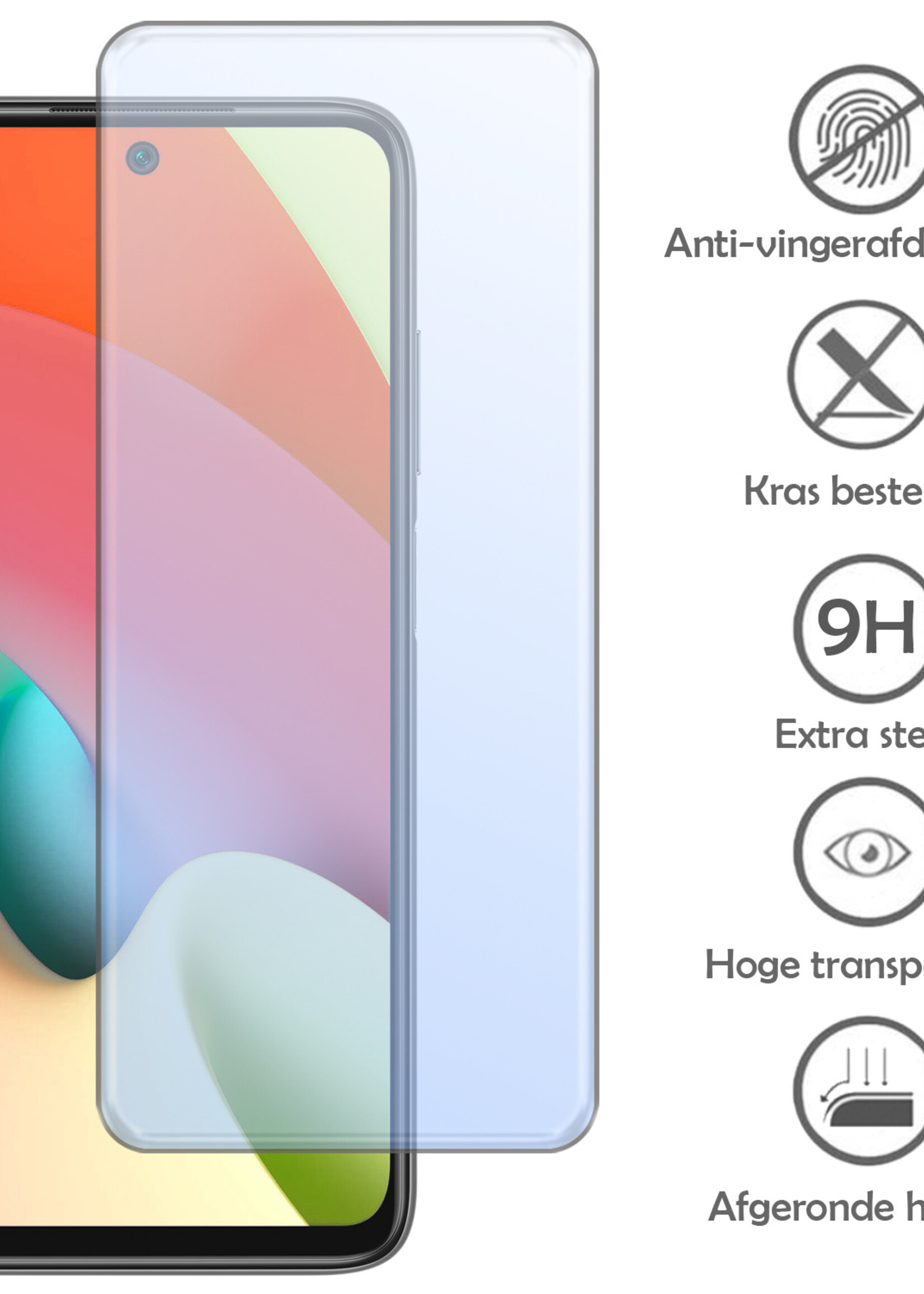 LUQ Hoesje Geschikt voor Xiaomi Redmi 10 2022 Hoesje Shockproof Case Siliconen Met Screenprotector - Hoes Geschikt voor Xiaomi Redmi 10 2022 Hoes Cover Siliconen - Transparant
