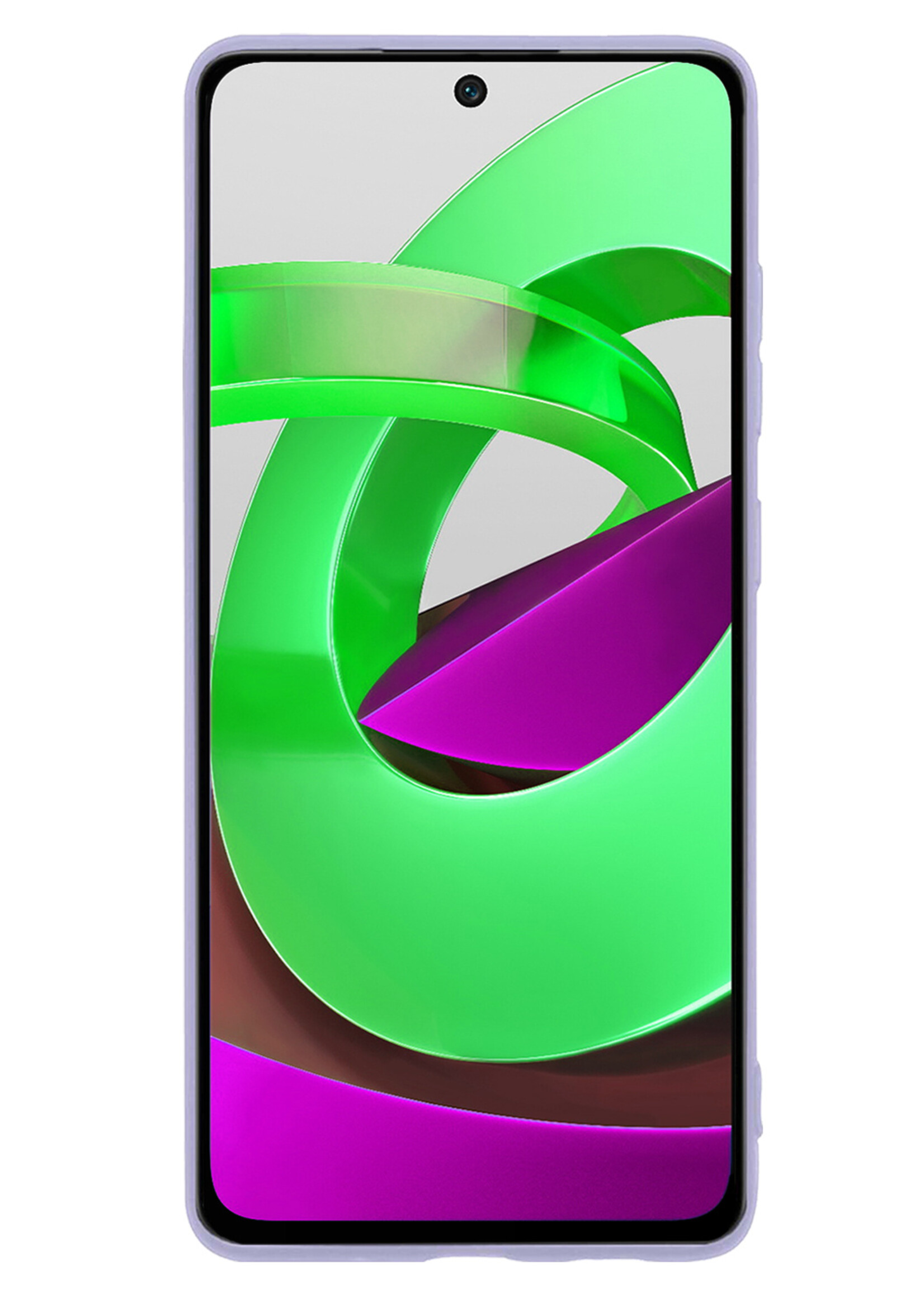 LUQ Hoesje Geschikt voor Xiaomi Poco M4 Pro 5G Hoesje Siliconen Case - Hoes Geschikt voor Xiaomi Poco M4 Pro 5G Hoes Siliconen - Lila - 2 Stuks