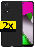 LUQ LUQ Xiaomi Poco M4 Pro 4G Hoesje Siliconen - Zwart - 2 PACK
