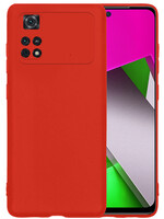 LUQ LUQ Xiaomi Poco M4 Pro 4G Hoesje Siliconen - Rood