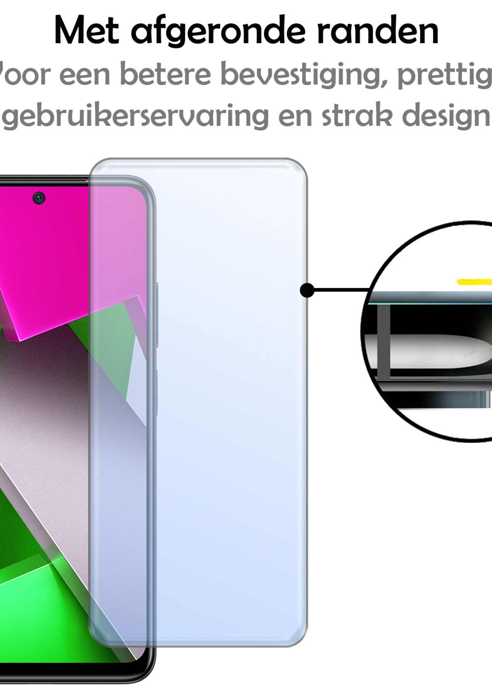 LUQ Screenprotector Geschikt voor Poco M4 Pro 4G Screenprotector Beschermglas Gehard Glas - Screenprotector Geschikt voor Xiaomi Poco M4 Pro 4G Screenprotector Glas - 3 Stuks