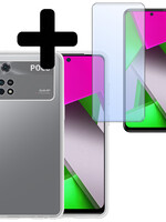 LUQ LUQ Xiaomi Poco X4 Pro 5G Hoesje Siliconen Met Screenprotector - Transparant