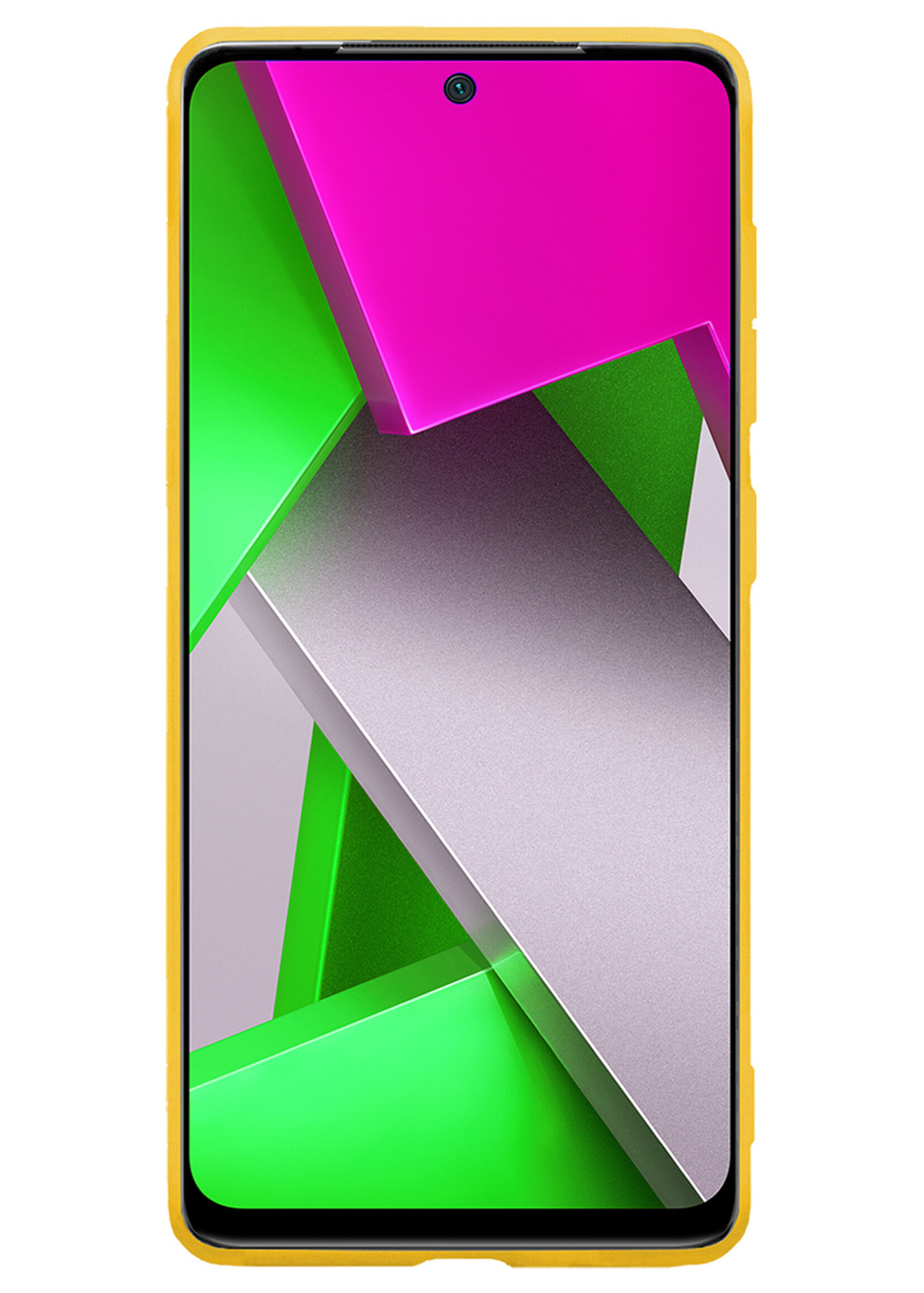 LUQ Xiaomi Poco X4 Pro 5G Hoesje Cover Siliconen Back Case - Poco X4 Pro 5G Hoes - Geel