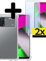 LUQ LUQ Xiaomi Poco X4 Pro 5G Hoesje Shockproof Met 2x Screenprotector