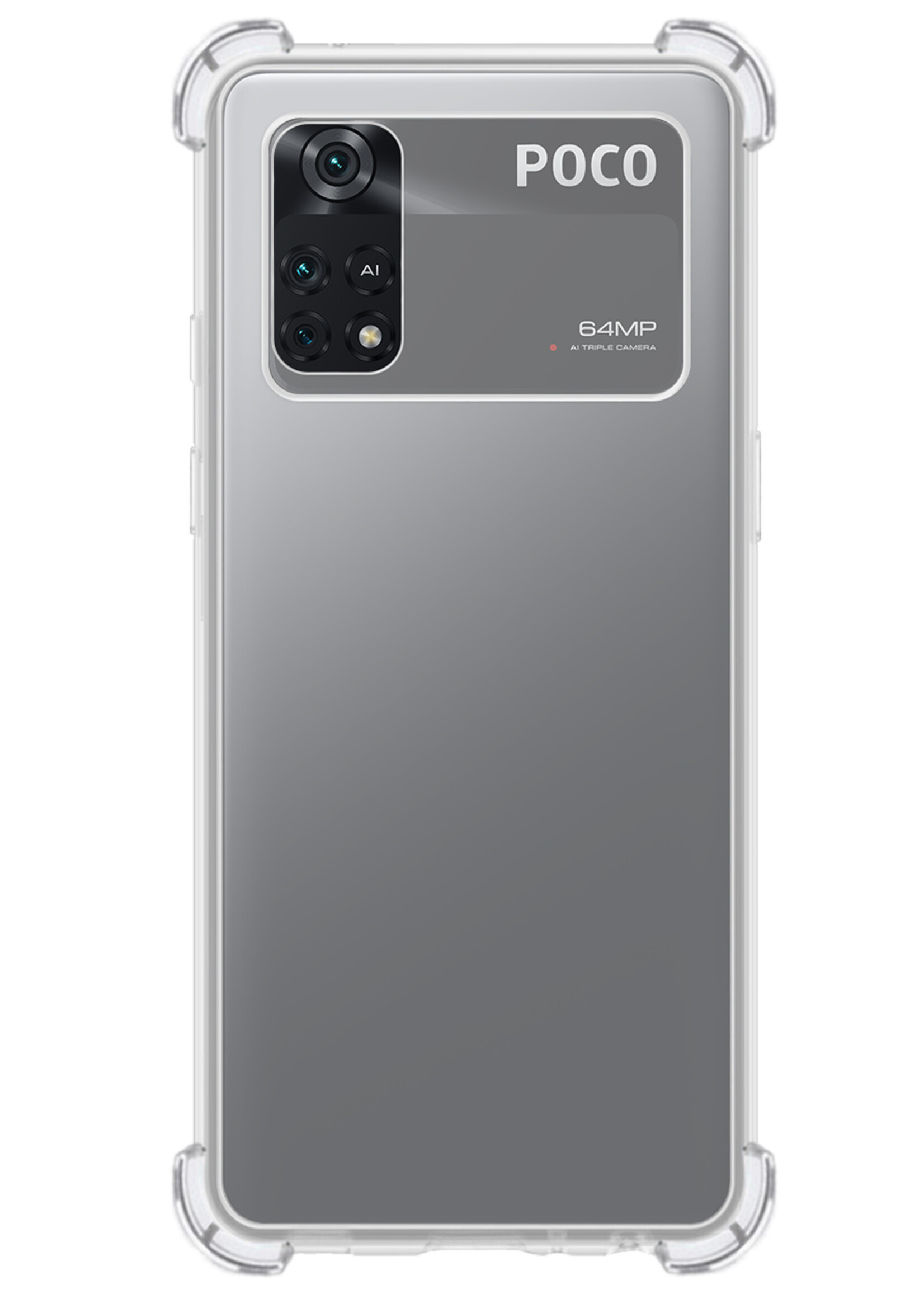 LUQ Xiaomi Poco X4 Pro 5G Hoesje Shockproof Case - Poco X4 Pro 5G Hoes Shock Proof Bumper - 2 Stuks - Transparant