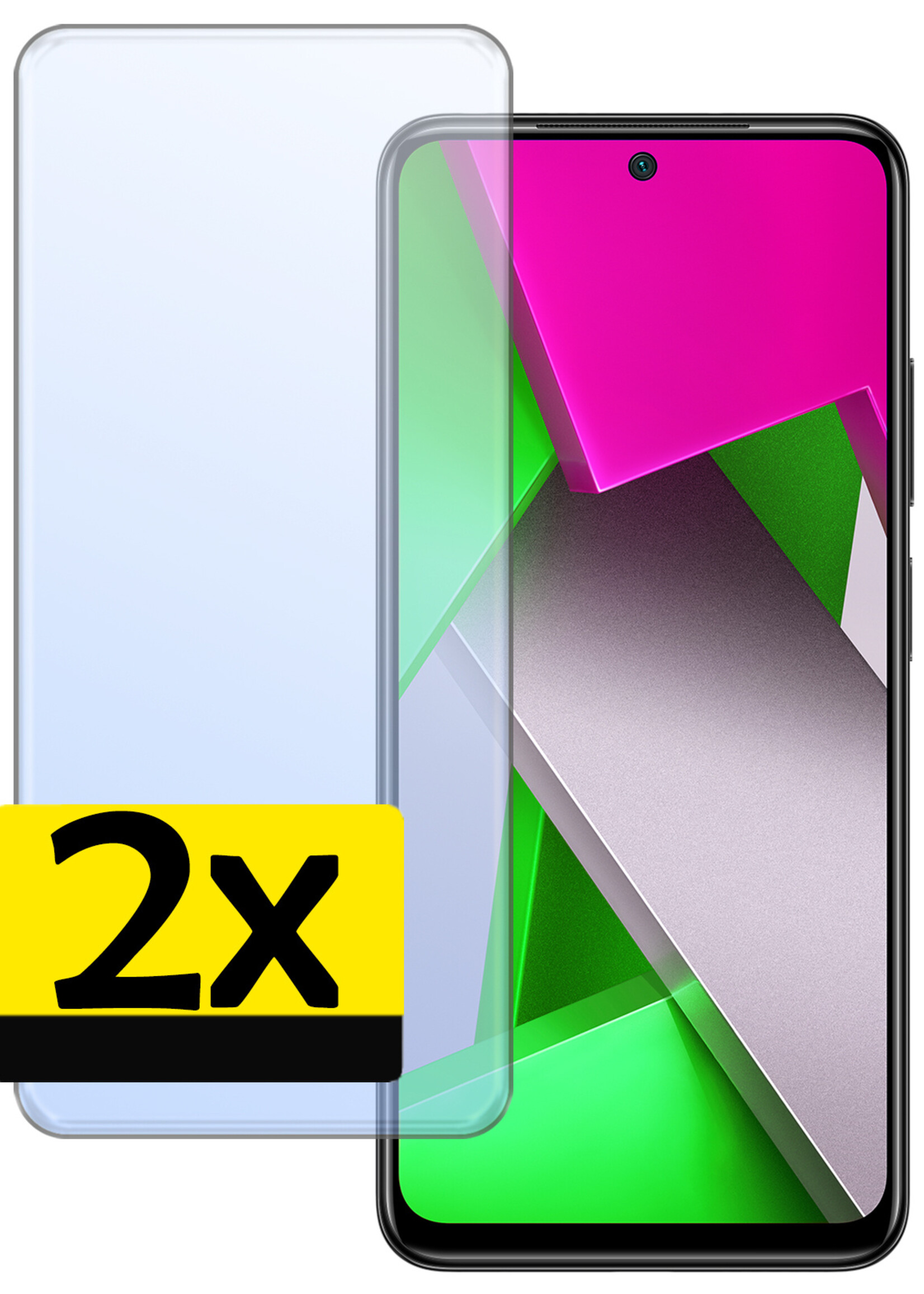 LUQ Screenprotector Geschikt voor Xiaomi Poco X4 Pro 5G Screenprotector Beschermglas Gehard Glas - Screenprotector Geschikt voor Xiaomi Poco X4 Pro 5G Screenprotector Glas - 2 Stuks