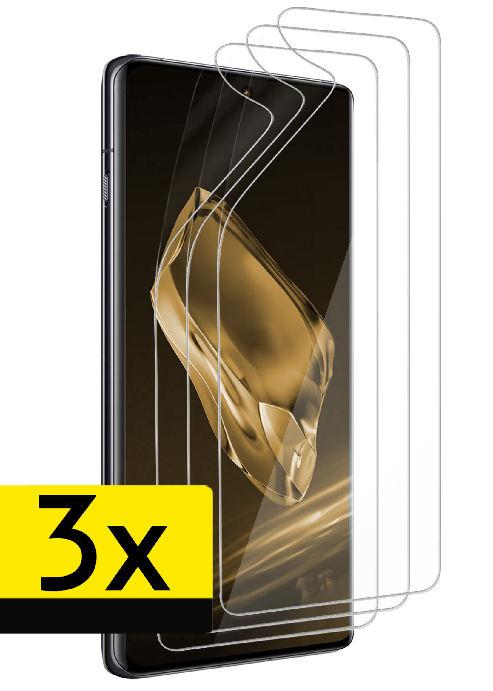 LUQ Screenprotector Folie Geschikt voor OnePlus 12 Screenprotector Bescherm Folie Soft TPU - Screenprotector Folie Geschikt voor OnePlus 12 Screenprotector - 3 Stuks