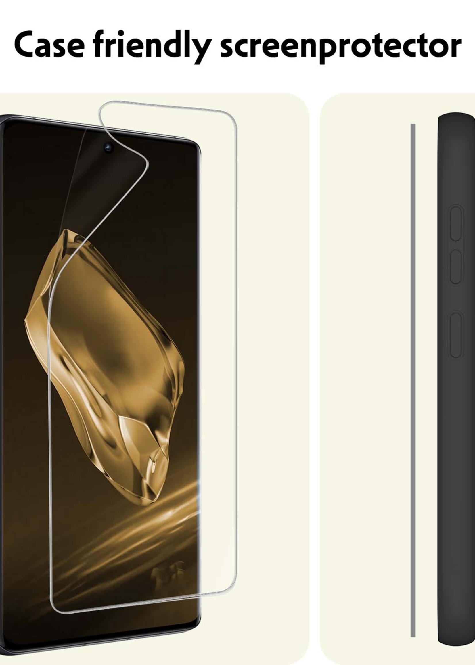 LUQ Screenprotector Folie Geschikt voor OnePlus 12 Screenprotector Bescherm Folie Soft TPU - Screenprotector Folie Geschikt voor OnePlus 12 Screenprotector - 3 Stuks