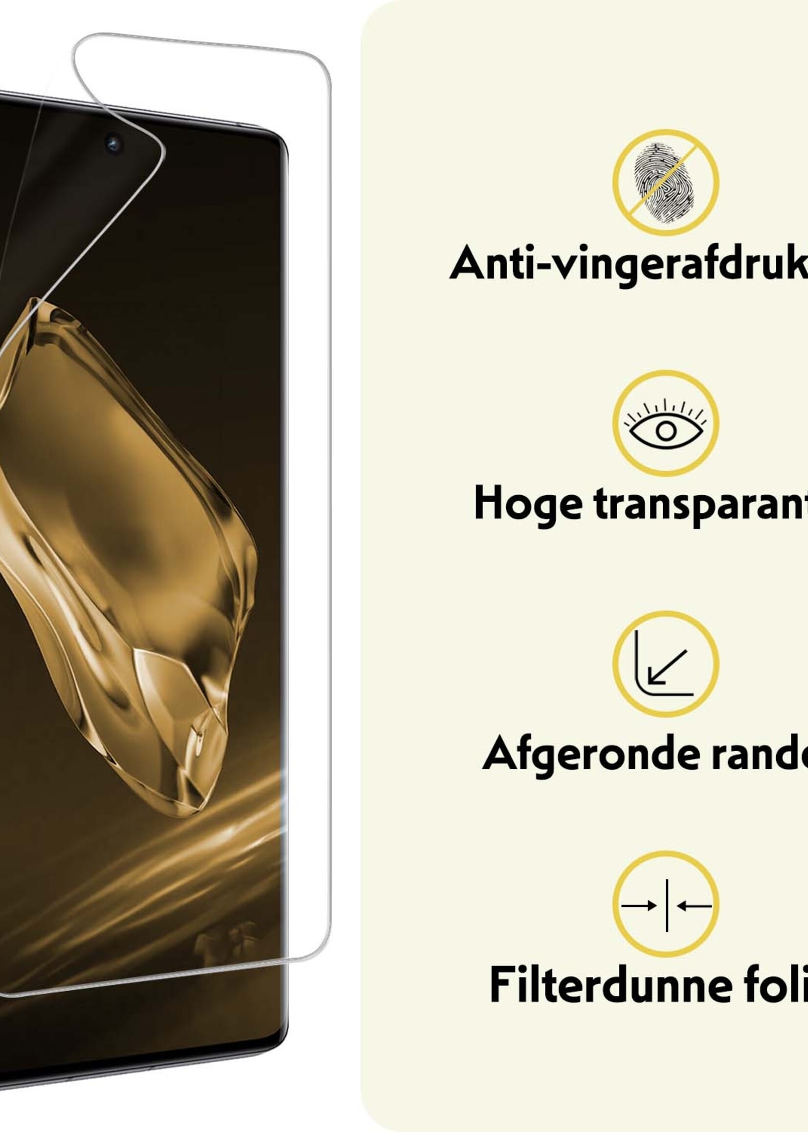 LUQ Screenprotector Folie Geschikt voor OnePlus 12R Screenprotector Bescherm Folie Soft TPU - Screenprotector Folie Geschikt voor OnePlus 12R Screenprotector