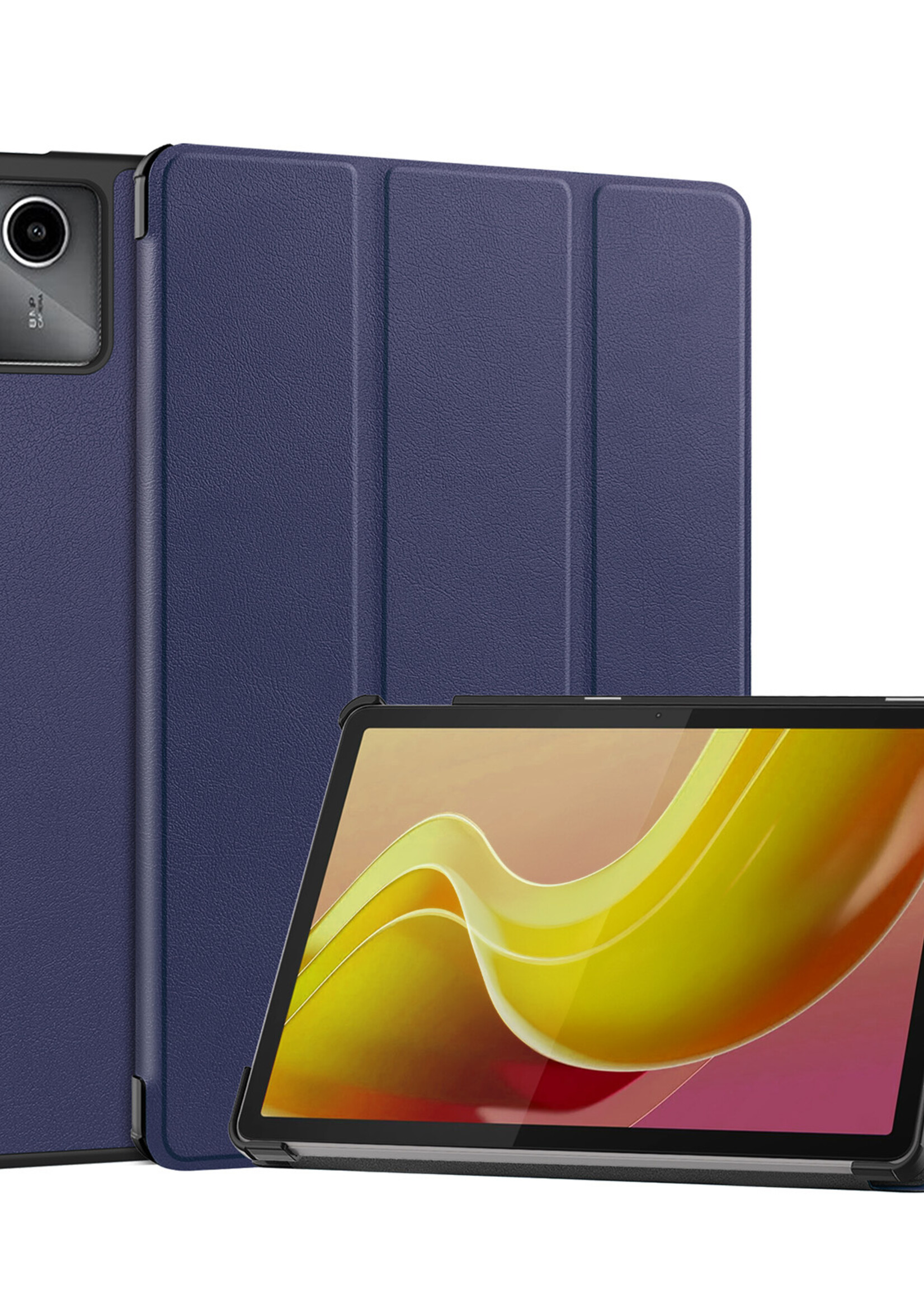LUQ Hoes Geschikt voor Lenovo Tab M11 Hoes Luxe Hoesje Book Case - Hoesje Geschikt voor Lenovo Tab M11 (11 inch) Hoes Cover - Donkerblauw