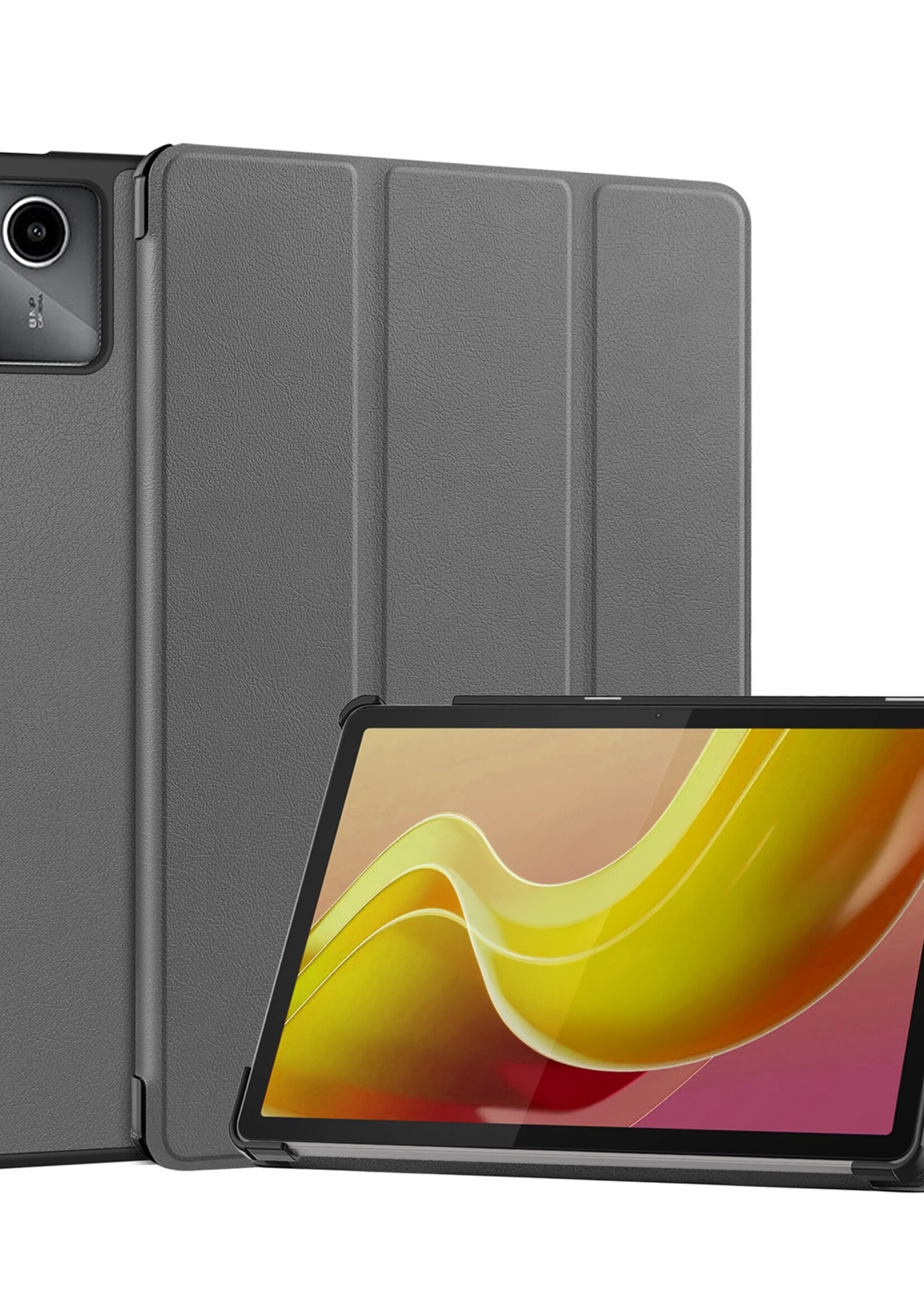 LUQ Hoes Geschikt voor Lenovo Tab M11 Hoes Luxe Hoesje Book Case - Hoesje Geschikt voor Lenovo Tab M11 (11 inch) Hoes Cover - Grijs