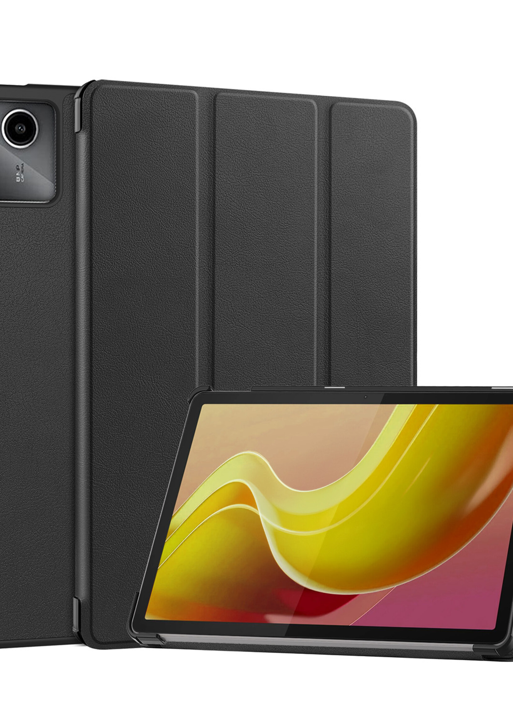 LUQ Hoes Geschikt voor Lenovo Tab M11 Hoes Luxe Hoesje Book Case - Hoesje Geschikt voor Lenovo Tab M11 (11 inch) Hoes Cover - Zwart