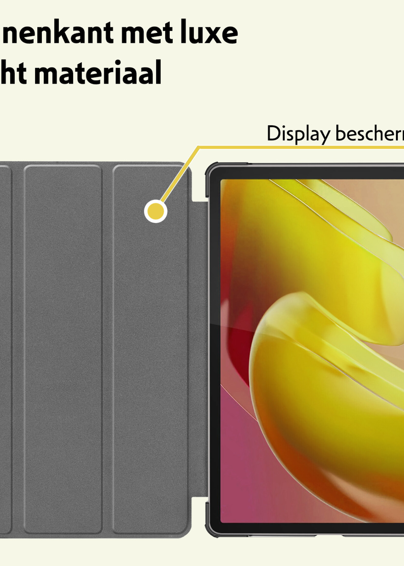 LUQ Hoes Geschikt voor Lenovo Tab M11 Hoes Luxe Hoesje Book Case Met Screenprotector - Hoesje Geschikt voor Lenovo Tab M11 (11 inch) Hoes Cover - Donkergroen