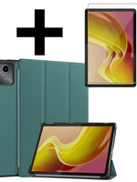 LUQ LUQ Lenovo Tab M11 Hoesje Met Screenprotector - Donkergroen