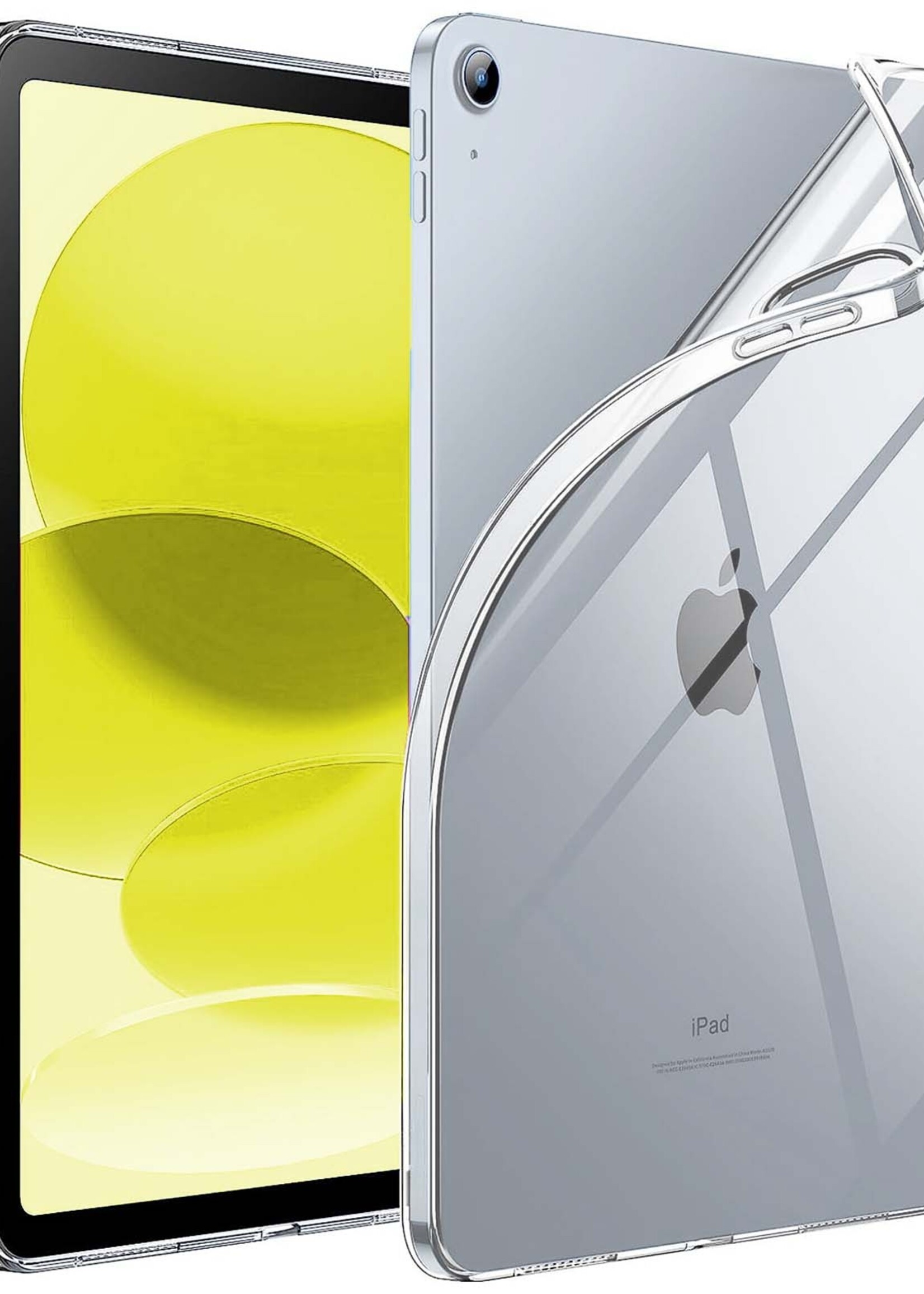 LUQ Hoes Geschikt voor iPad 2022 Hoesje Siliconen Case Hoes Siliconen Back Cover - Transparant