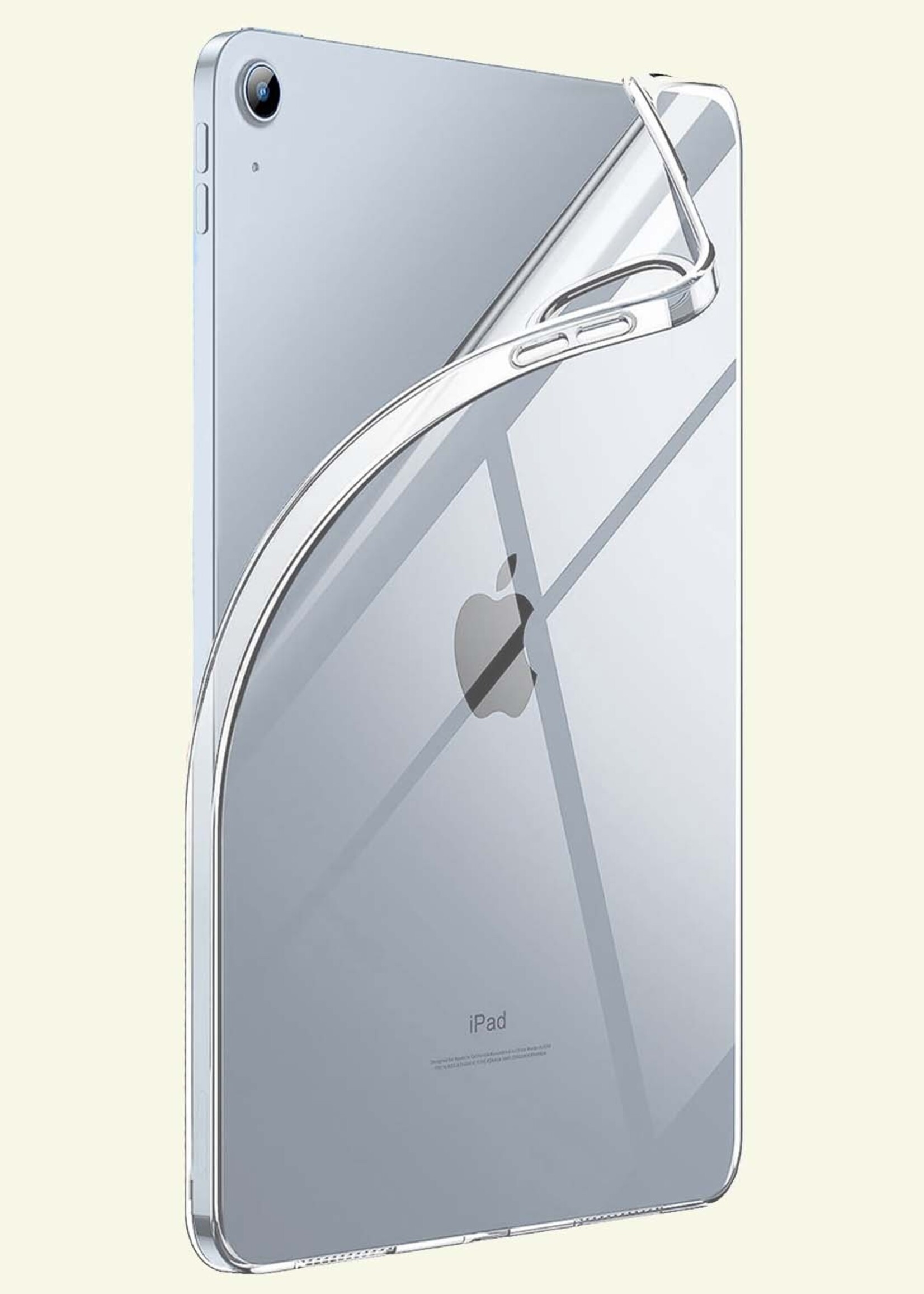 LUQ Hoes Geschikt voor iPad 2022 Hoesje Siliconen Case Hoes Siliconen Back Cover - Transparant