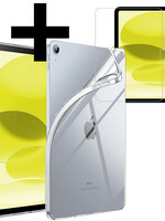 LUQ LUQ iPad 10 (2022) Hoesje Siliconen Met Screenprotector - Transparant