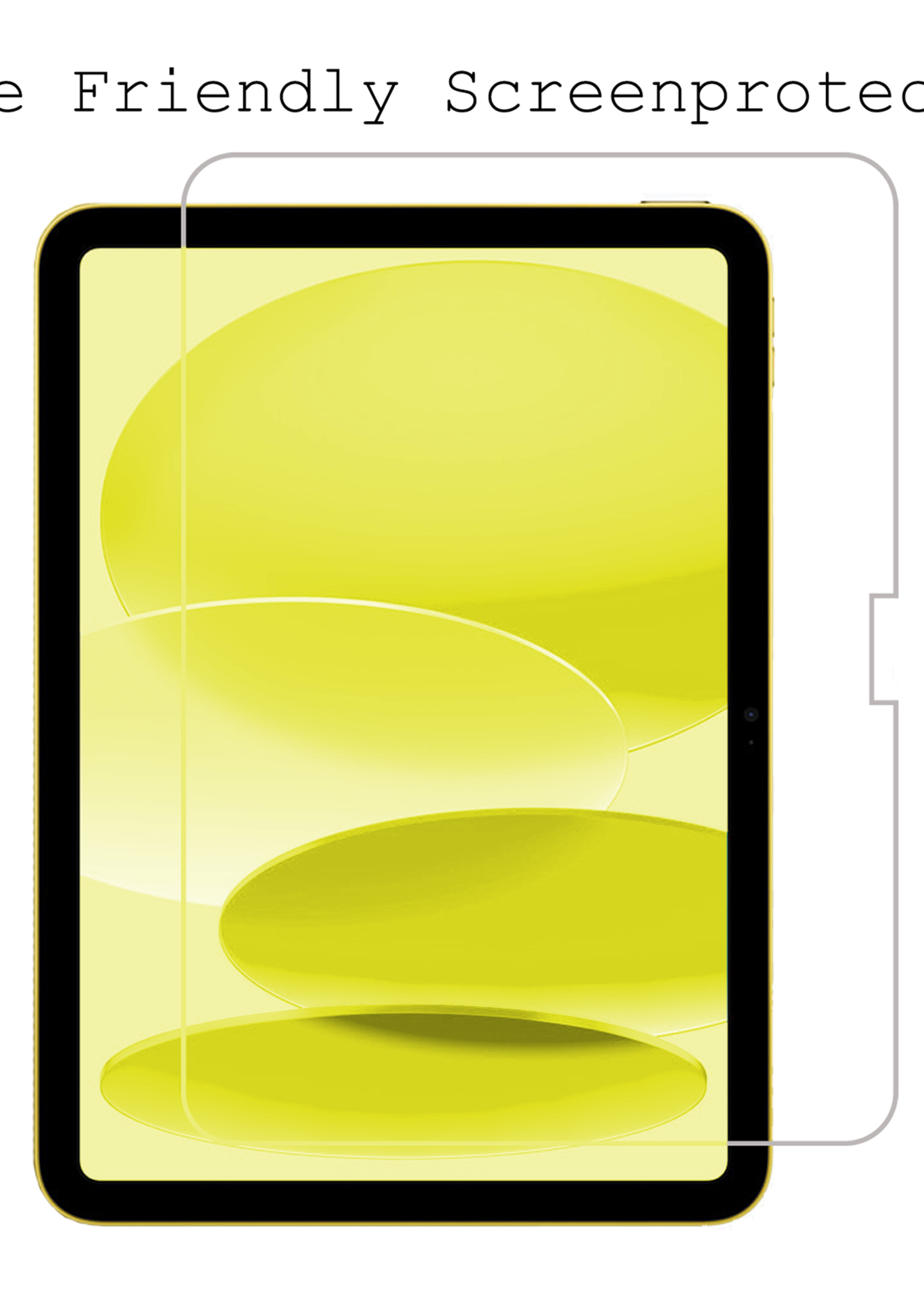 LUQ Hoes Geschikt voor iPad 2022 Hoesje Siliconen Case Hoes Siliconen Back Cover Met Screenprotector - Transparant