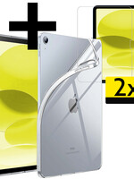 LUQ LUQ iPad 10 (2022) Hoesje Siliconen Met 2x Screenprotector - Transparant