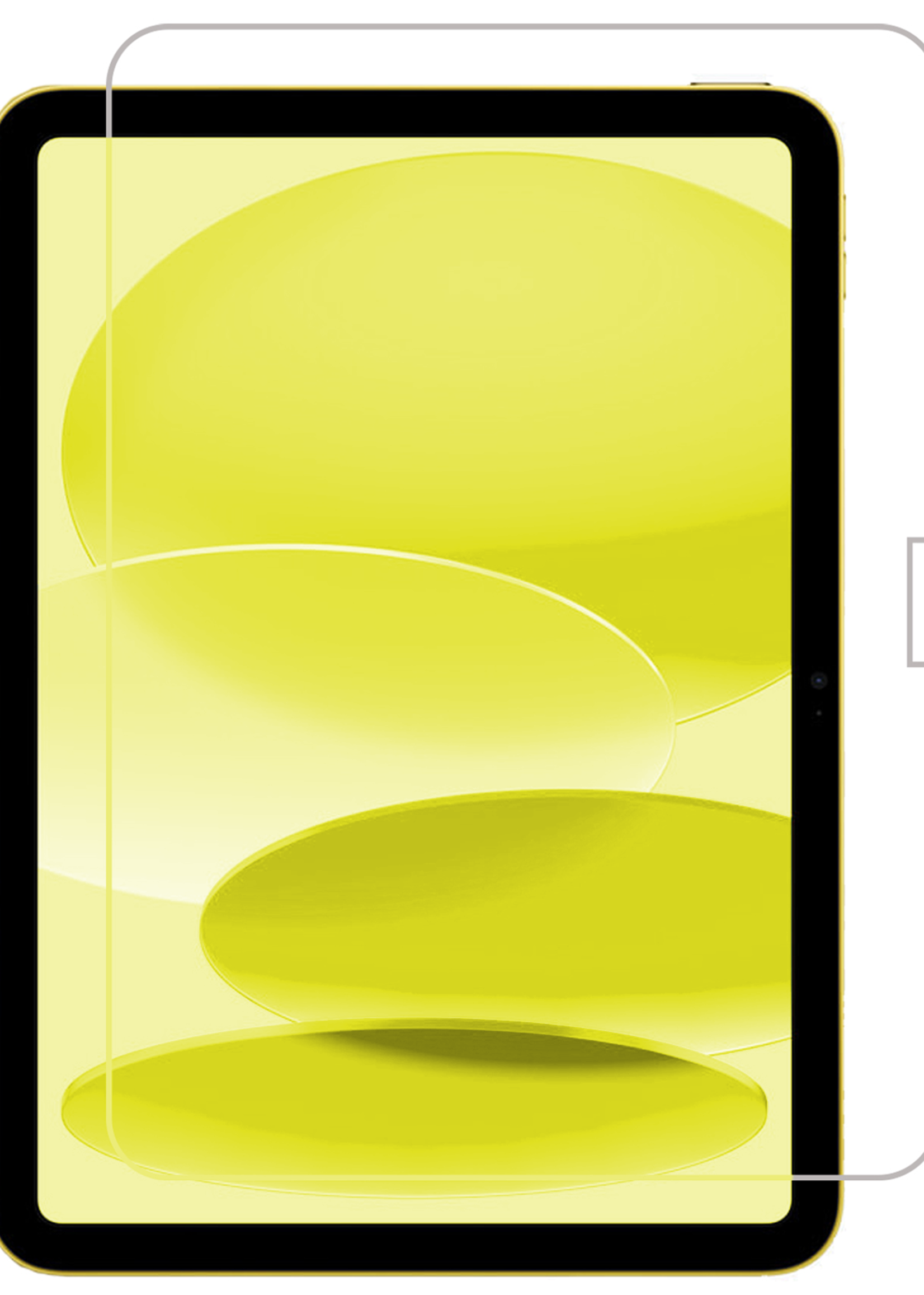 LUQ Hoes Geschikt voor iPad 2022 Hoesje Siliconen Case Hoes Siliconen Back Cover Met 2x Screenprotector - Transparant