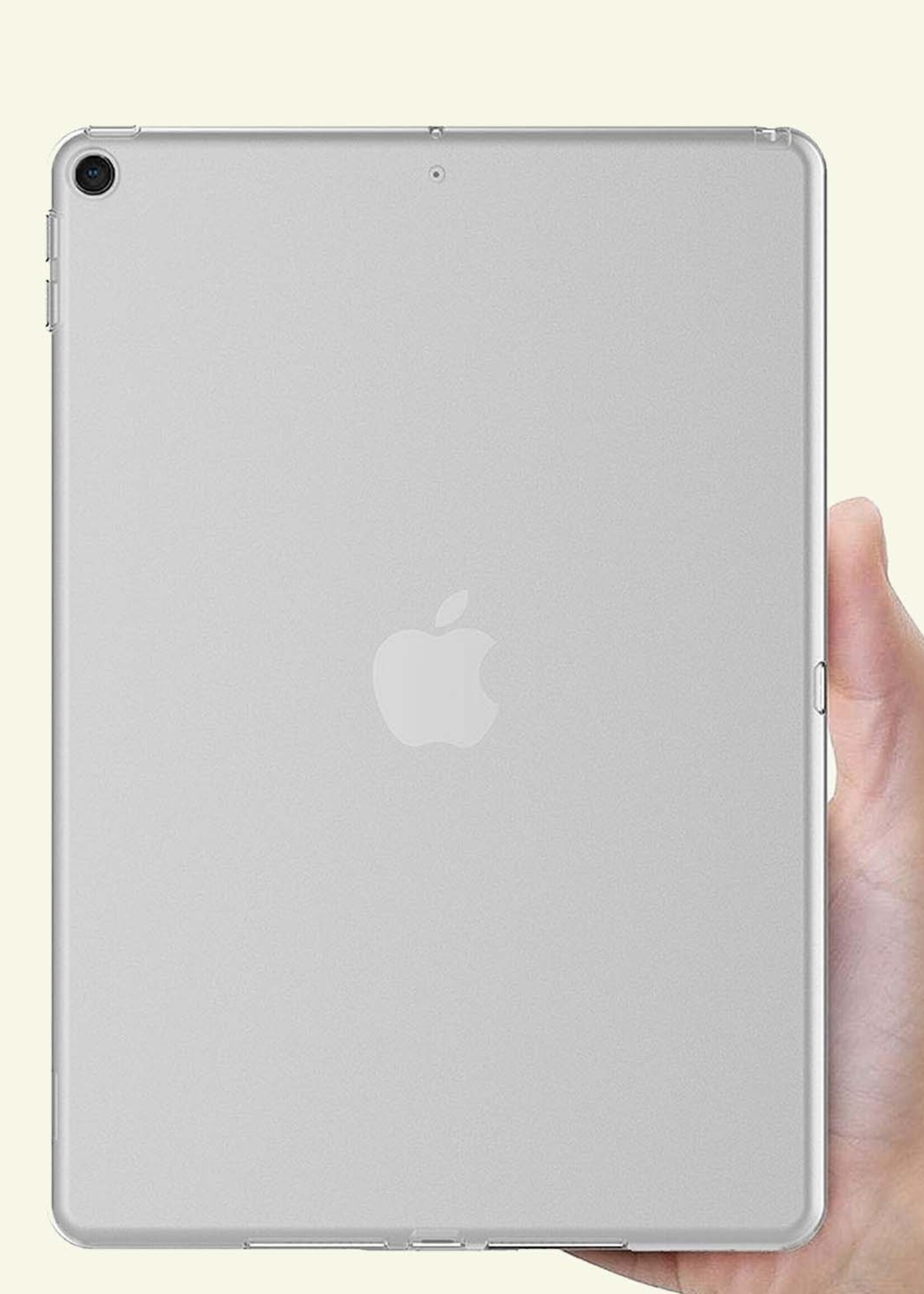 LUQ Hoes Geschikt voor iPad 10.2 2020 Hoesje Siliconen Case Hoes Siliconen Back Cover - Transparant