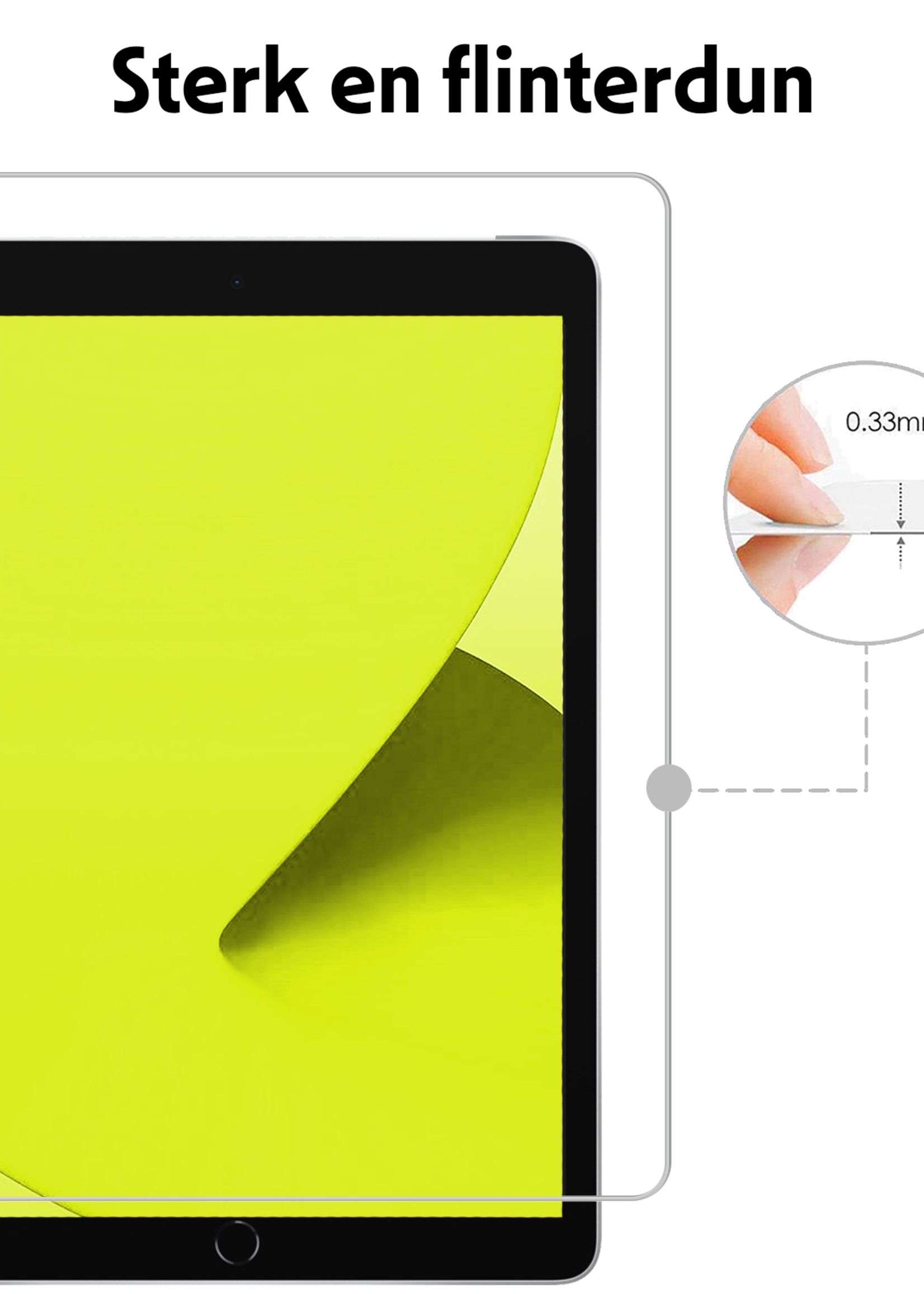 LUQ Hoes Geschikt voor iPad 10.2 2020 Hoesje Siliconen Case Hoes Siliconen Back Cover Met 2x Screenprotector - Transparant