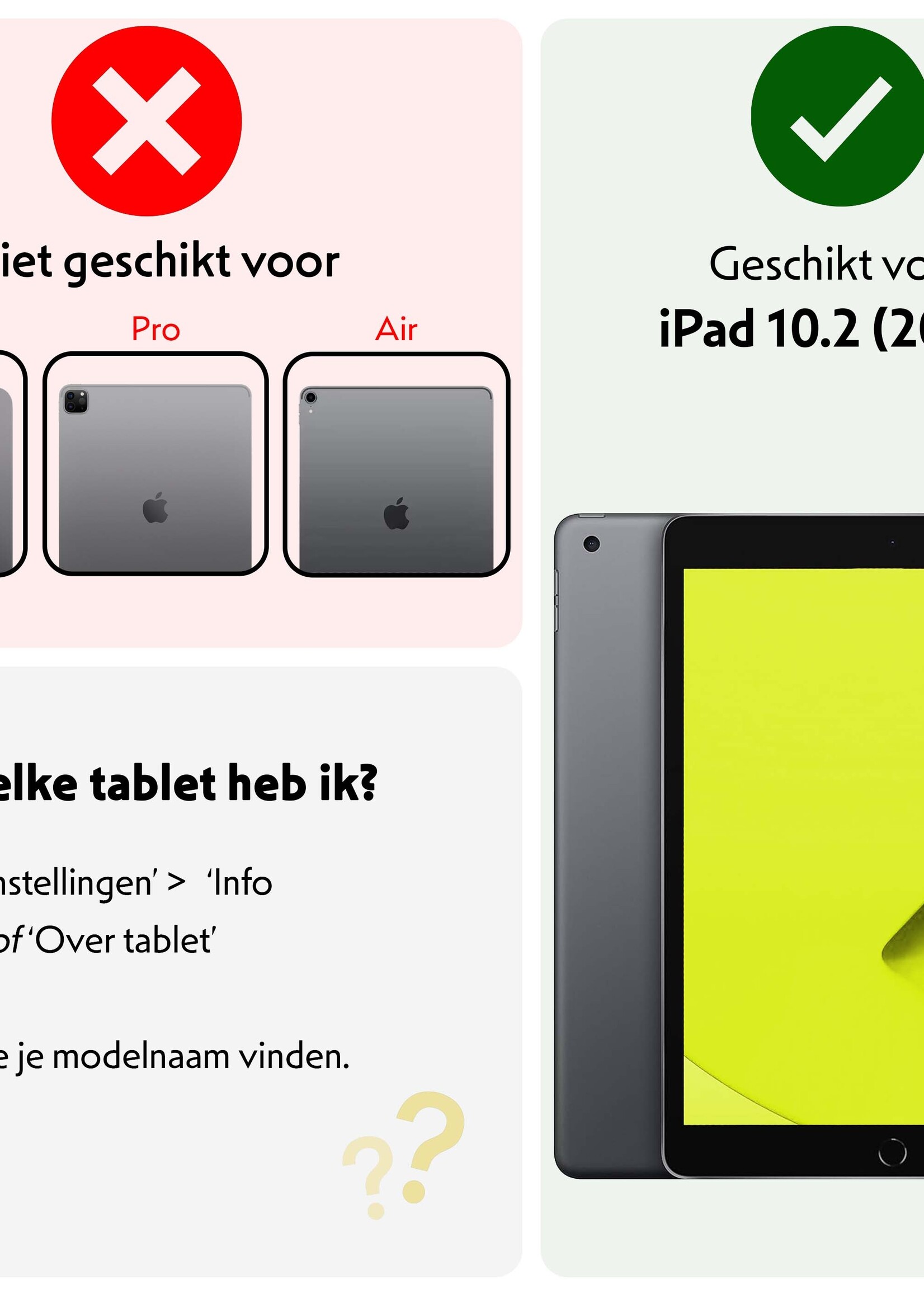 LUQ Hoes Geschikt voor iPad 10.2 2020 Hoesje Siliconen Case Hoes Siliconen Back Cover - Transparant