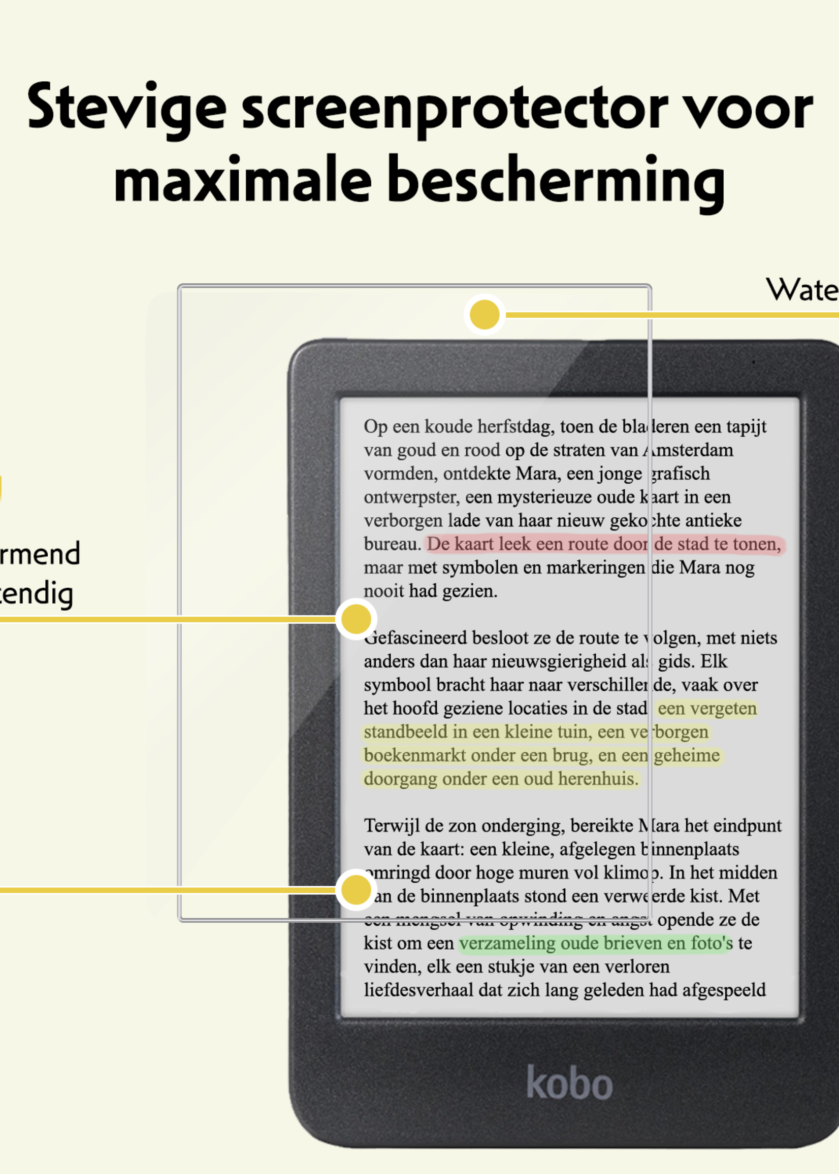 LUQ Screenprotector Geschikt voor Kobo Clara Colour Screenprotector Bescherm Glas Gehard Screen Protector - 3 Stuks