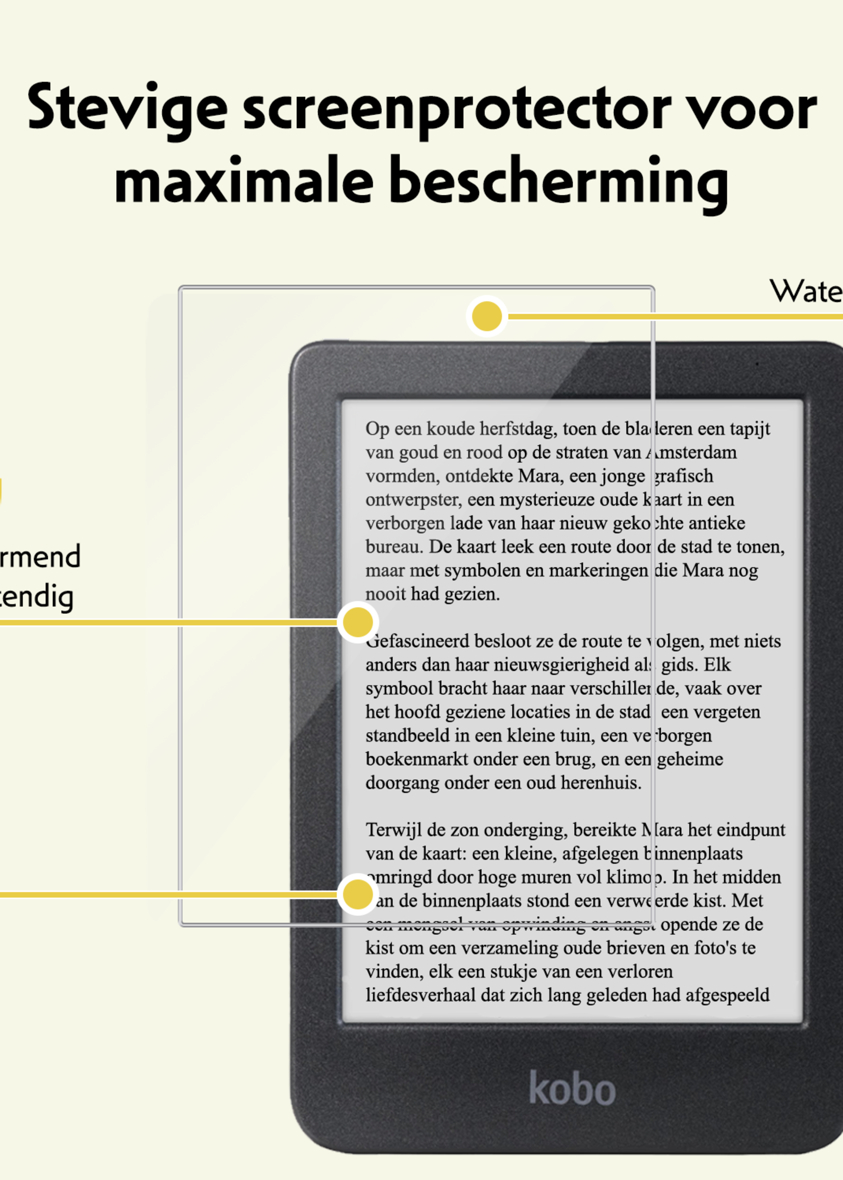 LUQ Screenprotector Geschikt voor Kobo Clara BW Screenprotector Bescherm Glas Gehard Screen Protector