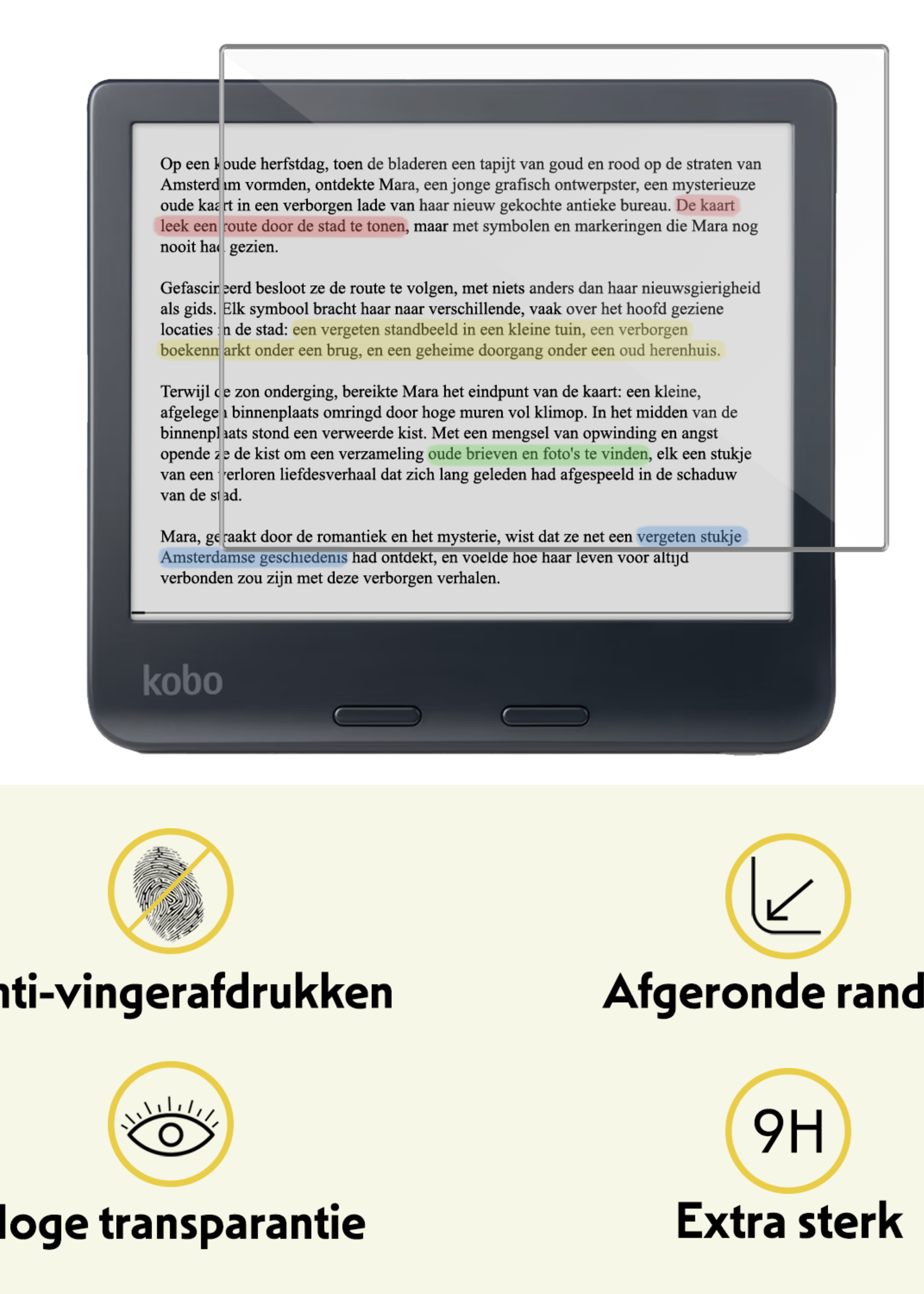 LUQ Screenprotector Geschikt voor Kobo Libra Colour Screenprotector Bescherm Glas Gehard Screen Protector - 2 Stuks