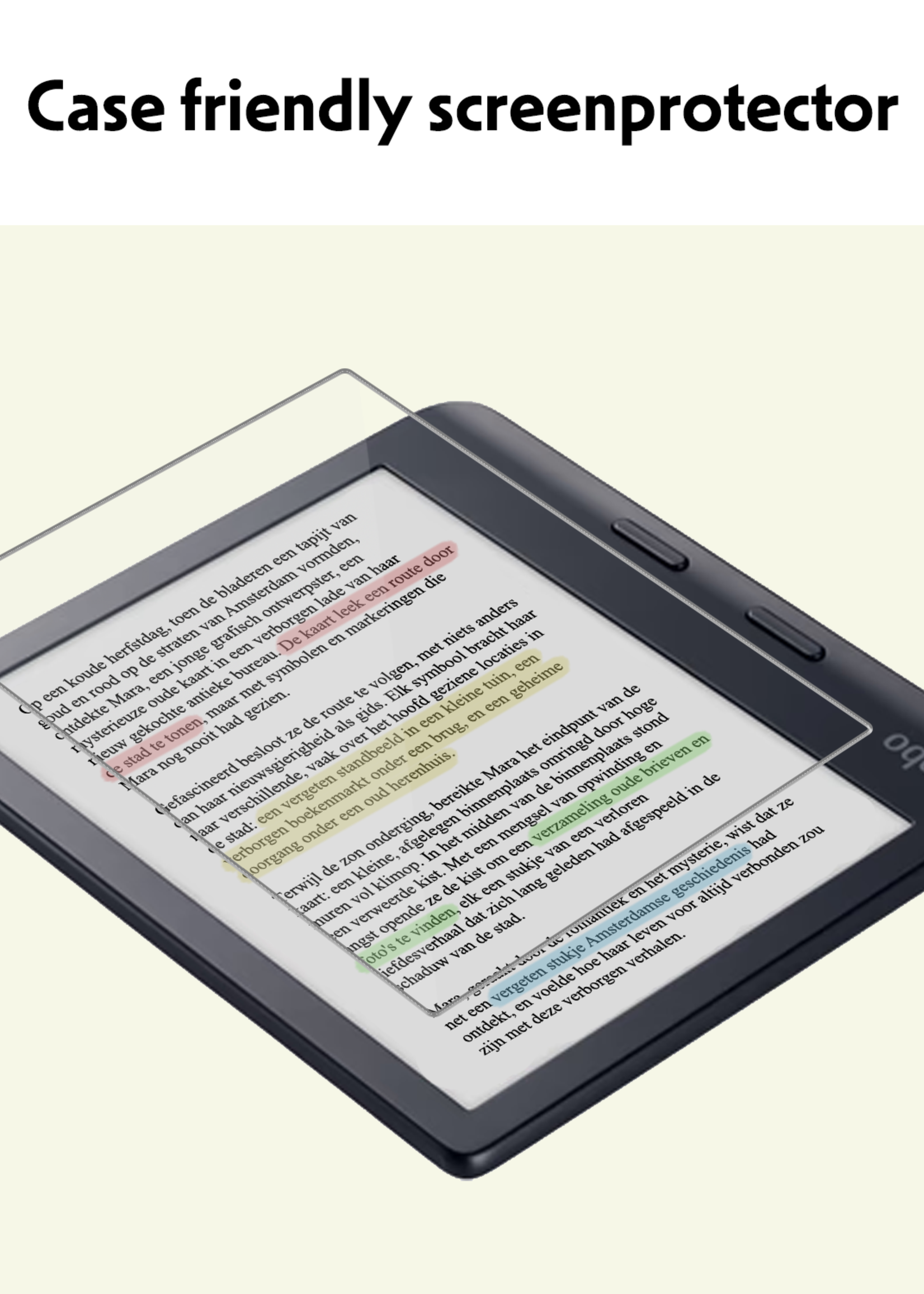 LUQ Screenprotector Geschikt voor Kobo Libra Colour Screenprotector Bescherm Glas Gehard Screen Protector - 3 Stuks