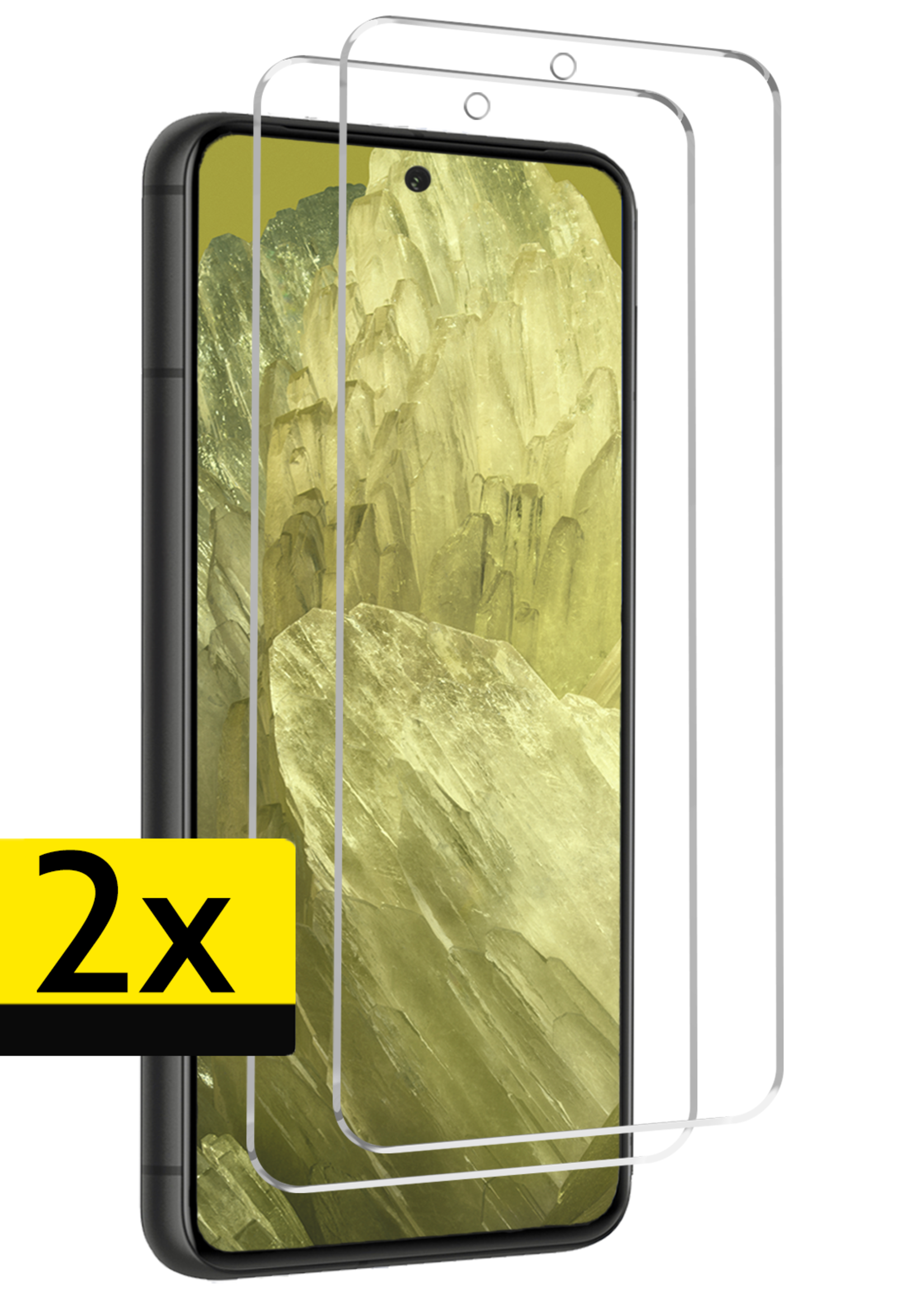 LUQ Screenprotector Geschikt voor Google Pixel 8a Screenprotector Beschermglas Gehard Glas - Screenprotector Geschikt voor Google Pixel 8a Screenprotector Glas - 2 Stuks