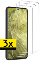LUQ LUQ Google Pixel 8a Screenprotector Glas - 3 PACK