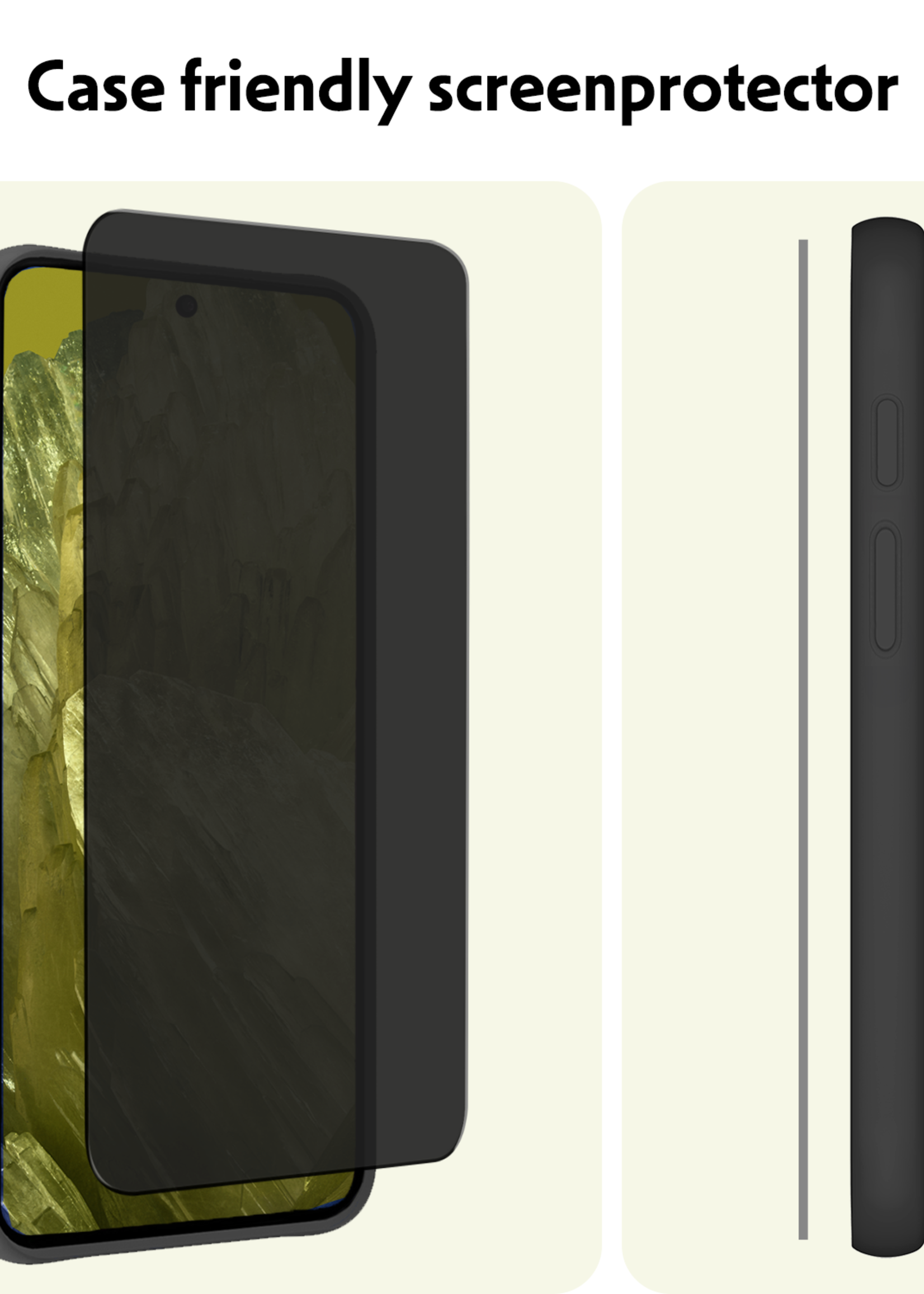 LUQ Screenprotector Geschikt voor Google Pixel 8a Privacy Screenprotector Bescherm Glas - Privacy Screenprotector Geschikt voor Google Pixel 8a Screenprotector Glas