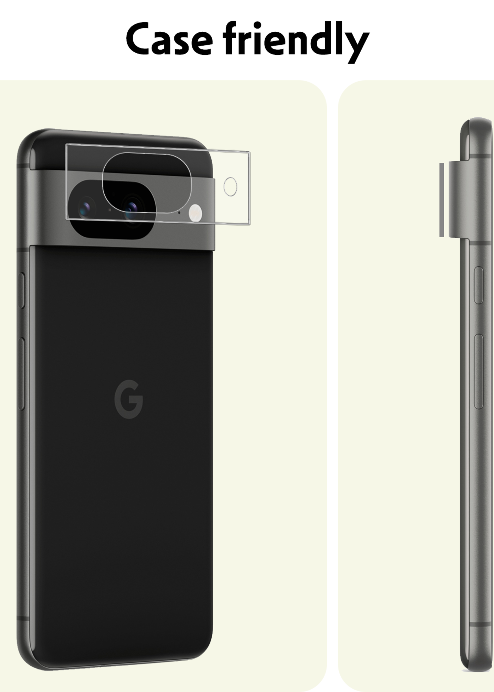 LUQ Screenprotector Geschikt voor Google Pixel 8a Camera Screenprotector Tempered Glass - Screenprotector Geschikt voor Google Pixel 8a Screenprotector Camera Screenprotector