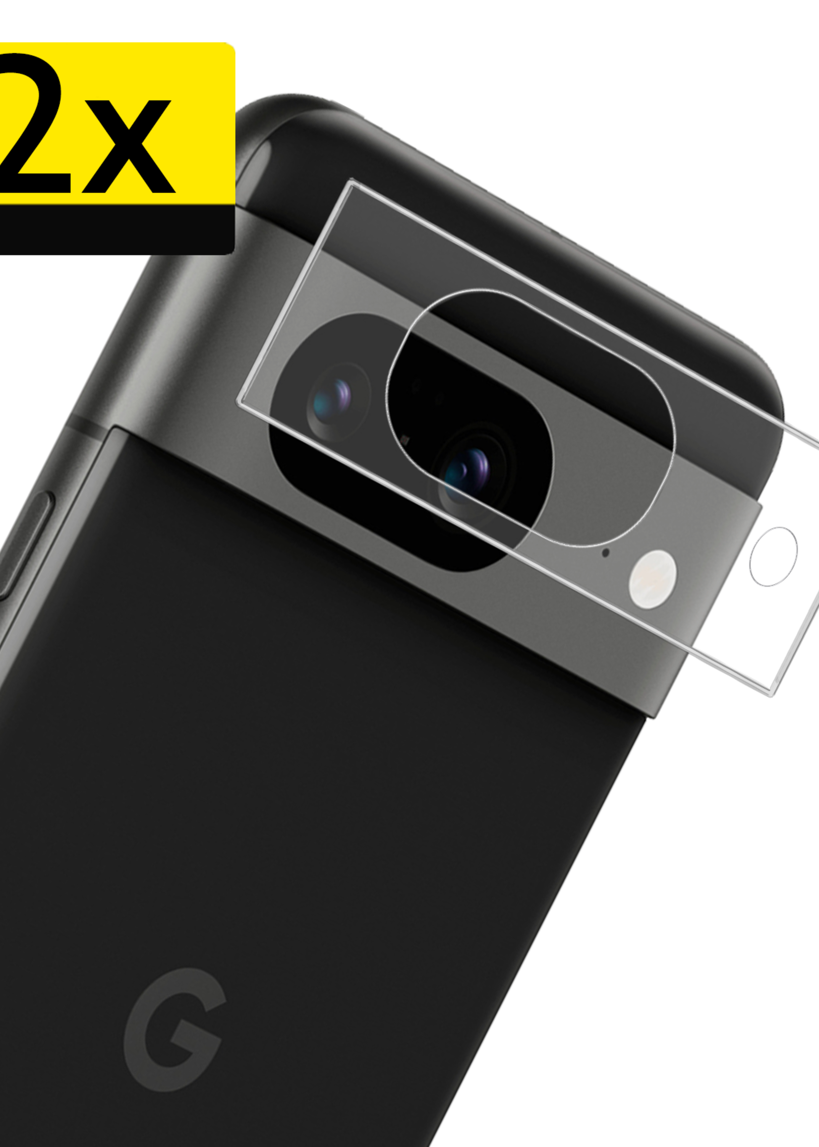 LUQ Screenprotector Geschikt voor Google Pixel 8a Camera Screenprotector Tempered Glass - Screenprotector Geschikt voor Google Pixel 8a Screenprotector Camera Screenprotector - 2 Stuks