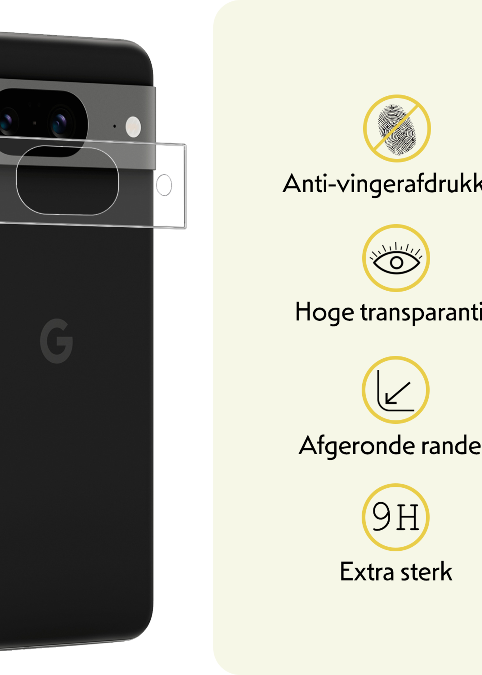 LUQ Screenprotector Geschikt voor Google Pixel 8a Camera Screenprotector Tempered Glass - Screenprotector Geschikt voor Google Pixel 8a Screenprotector Camera Screenprotector - 3 Stuks