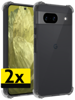 LUQ LUQ Google Pixel 8a Hoesje Shockproof - Transparant - 2 PACK