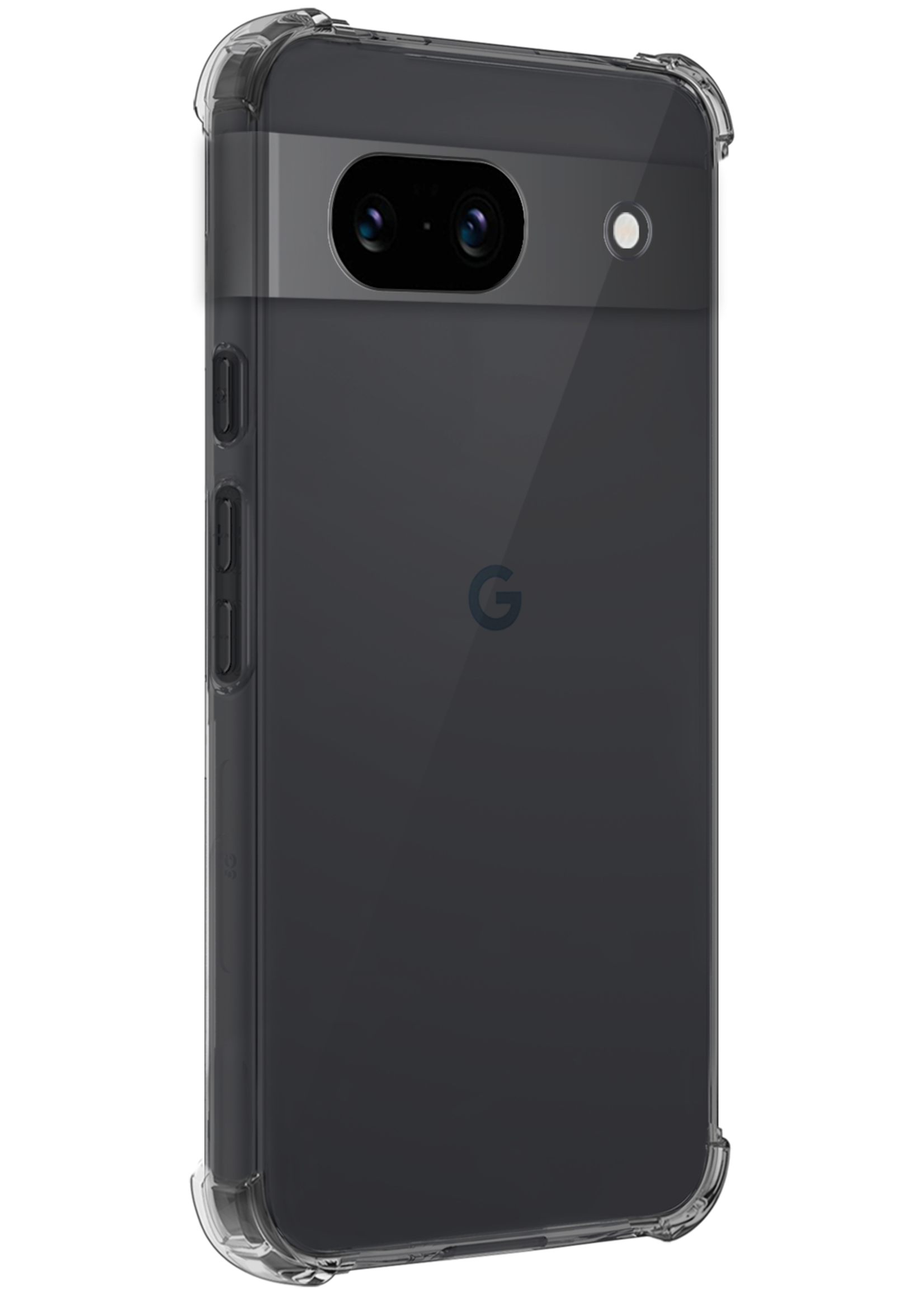 LUQ Hoesje Geschikt voor Google Pixel 8a Hoesje Shockproof Case Siliconen - Hoes Geschikt voor Google Pixel 8a Hoes Cover Siliconen - Transparant - 2 Stuks