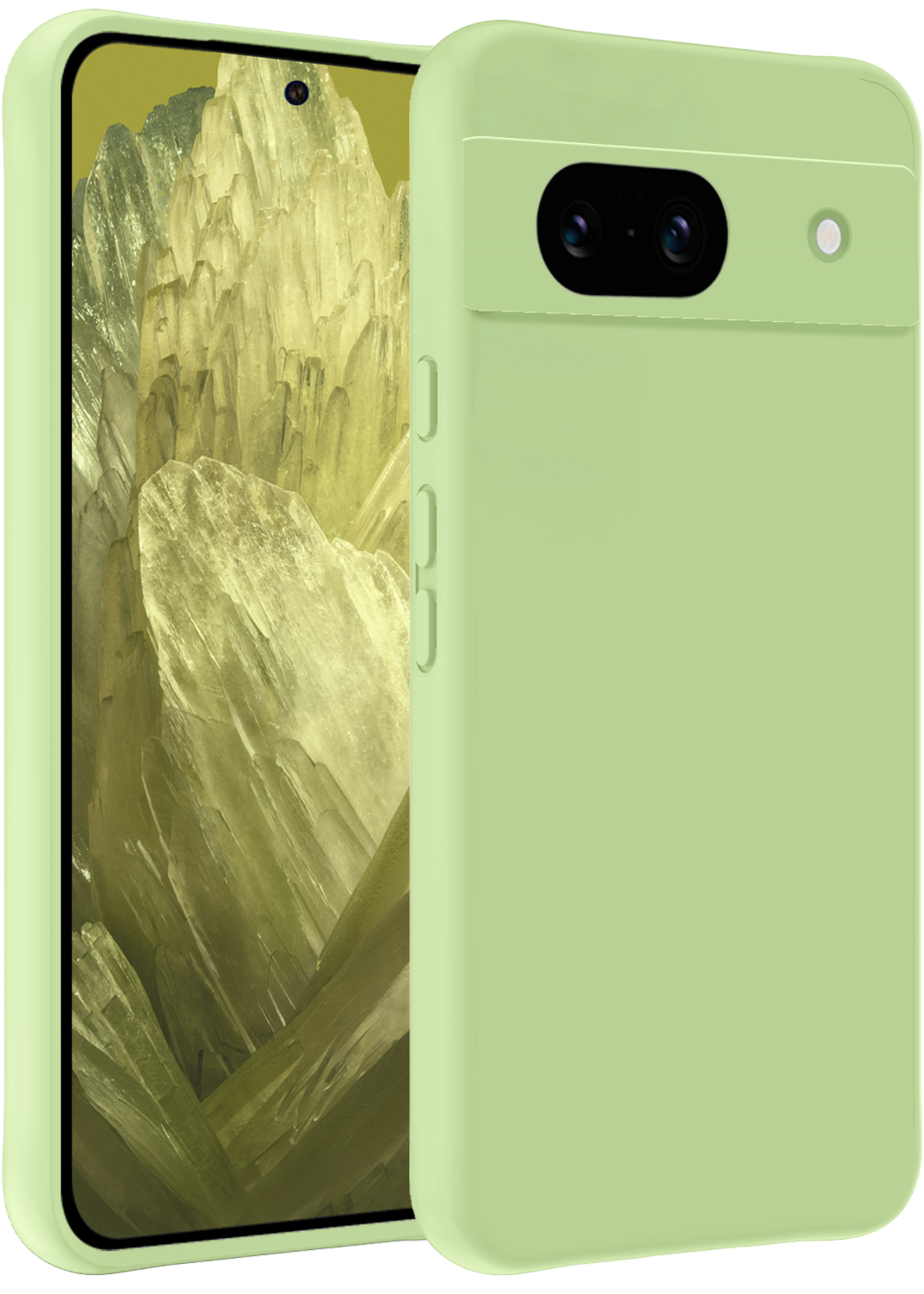 LUQ Hoesje Geschikt voor Google Pixel 8a Hoesje Siliconen Case - Hoes Geschikt voor Google Pixel 8a Hoes Siliconen - Groen