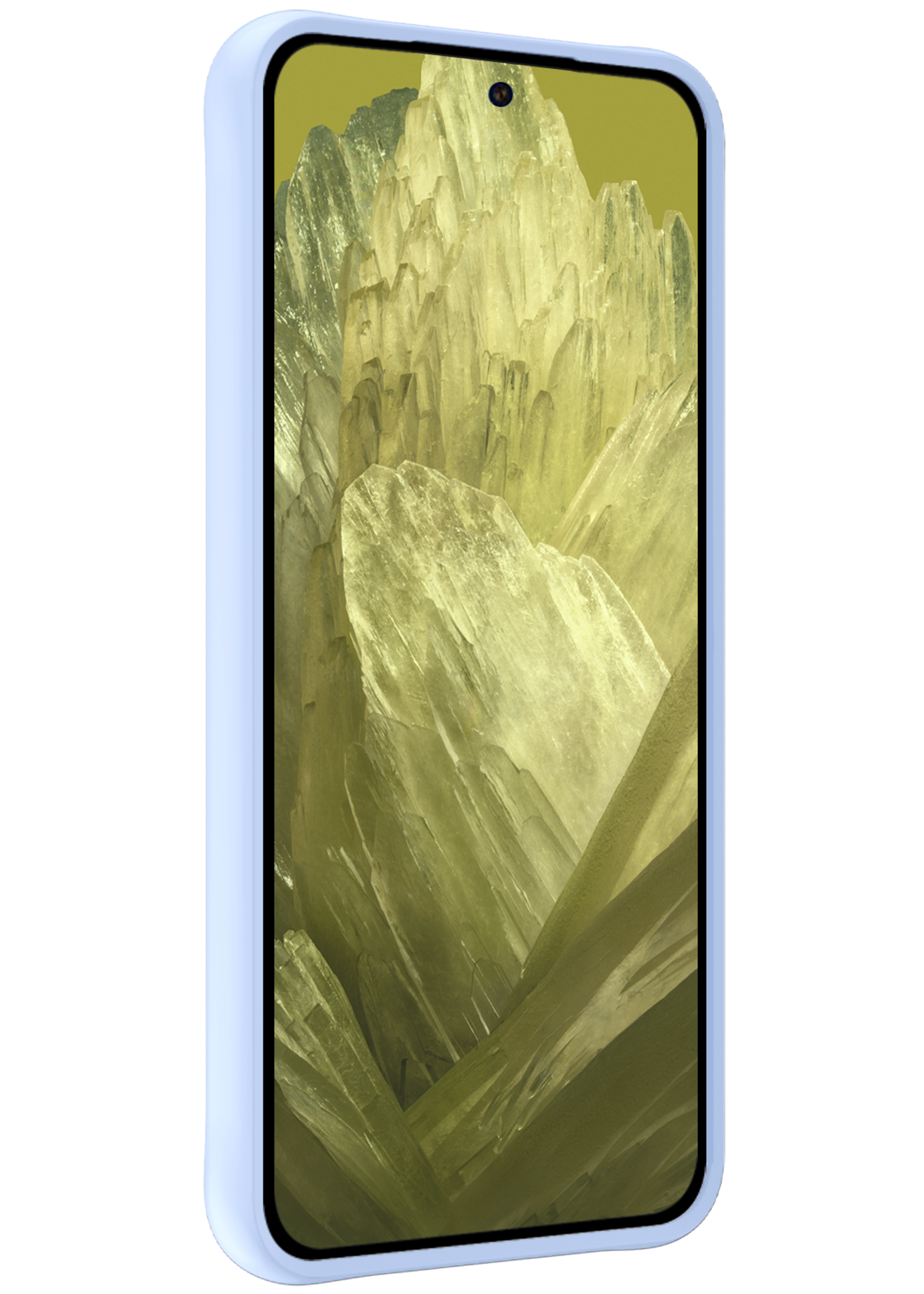 LUQ Hoesje Geschikt voor Google Pixel 8a Hoesje Siliconen Case - Hoes Geschikt voor Google Pixel 8a Hoes Siliconen - Lichtblauw