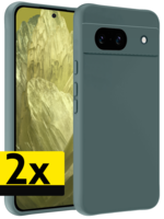 LUQ LUQ Google Pixel 8a Hoesje Siliconen - Donkergroen - 2 PACK