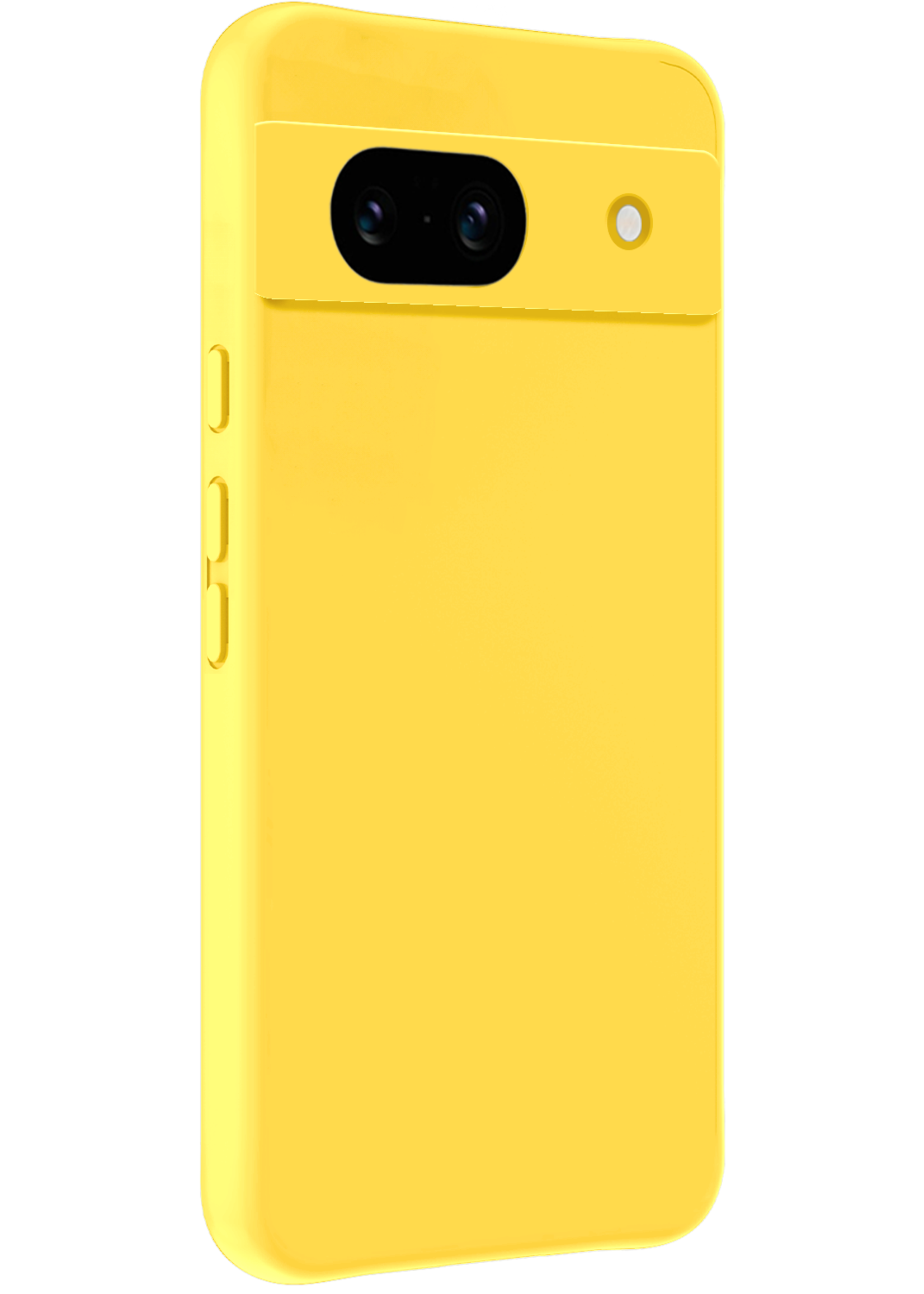 LUQ Hoesje Geschikt voor Google Pixel 8a Hoesje Siliconen Case - Hoes Geschikt voor Google Pixel 8a Hoes Siliconen - Geel - 2 Stuks